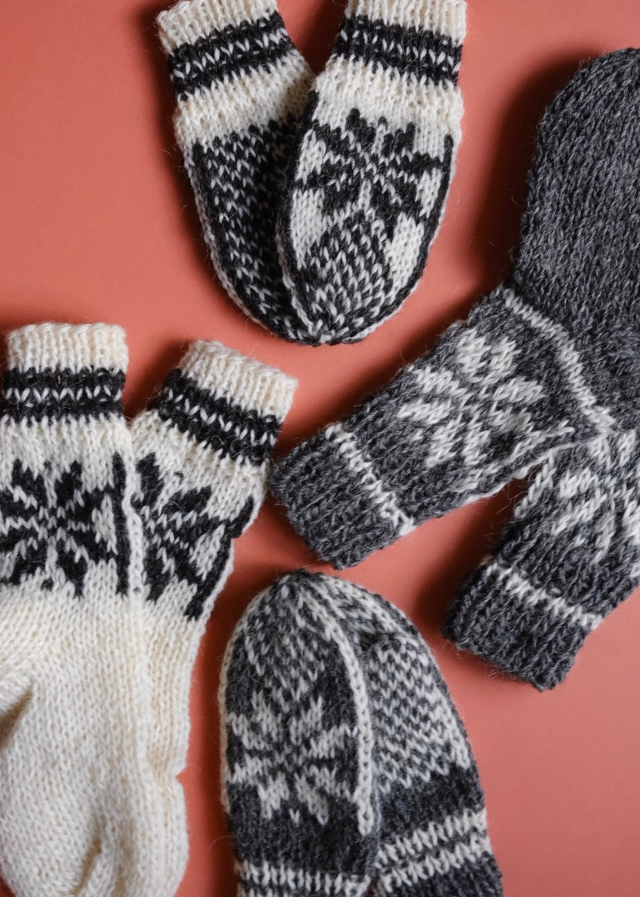 Snowflake Woollen Mittens
