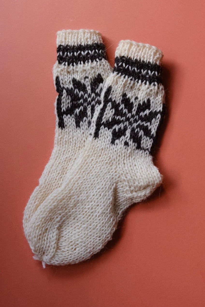 Snowflake Woollen Socks