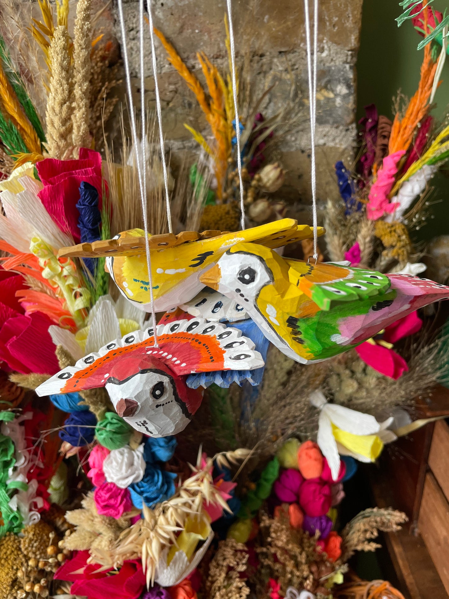 Colourful Hanging Bird