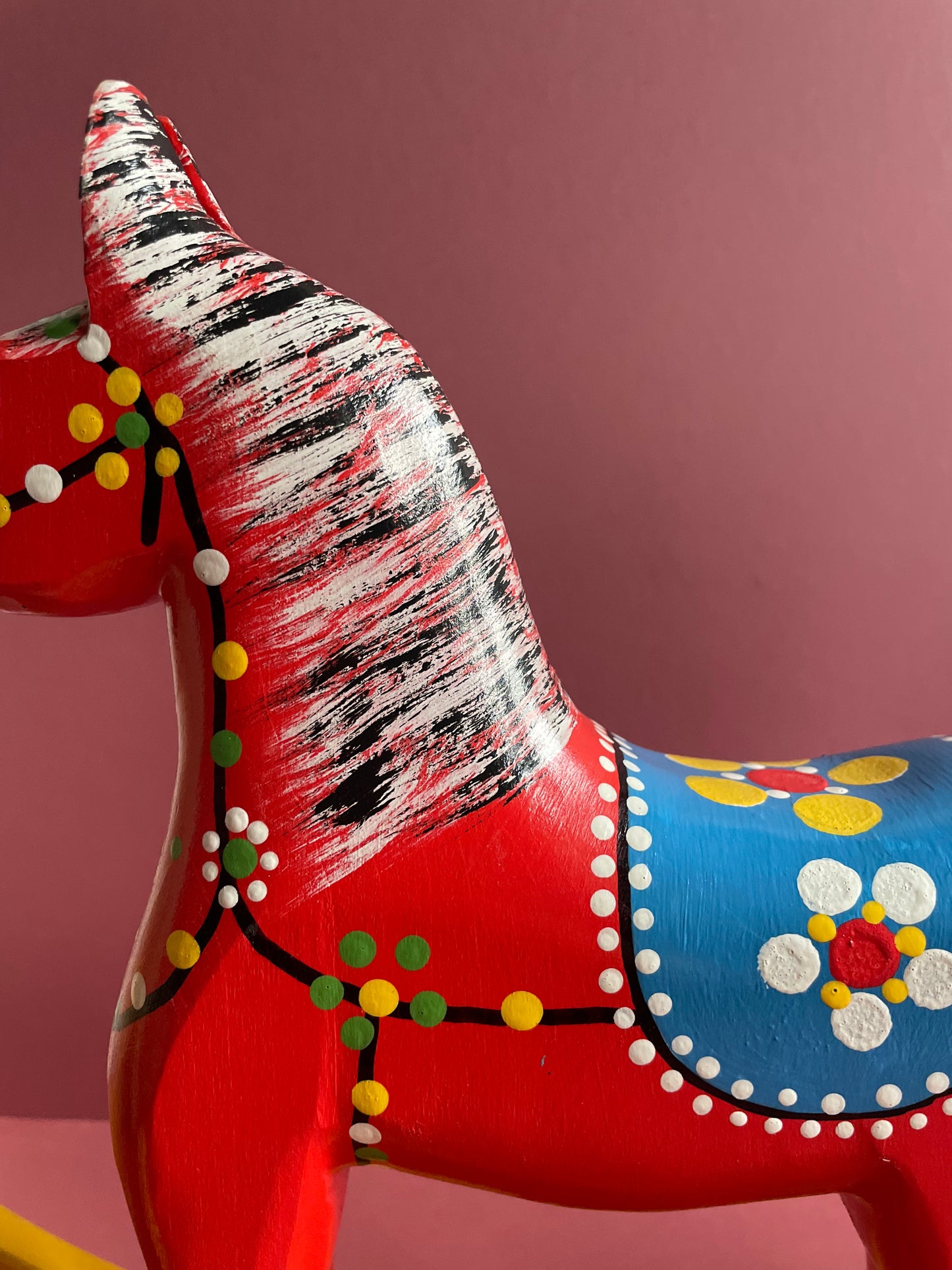 Hand Painted Large Riding Horse Toy by Wiesia