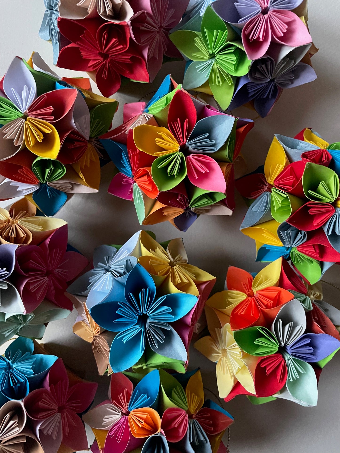 Floral Ball Paper Ornament by Ela
