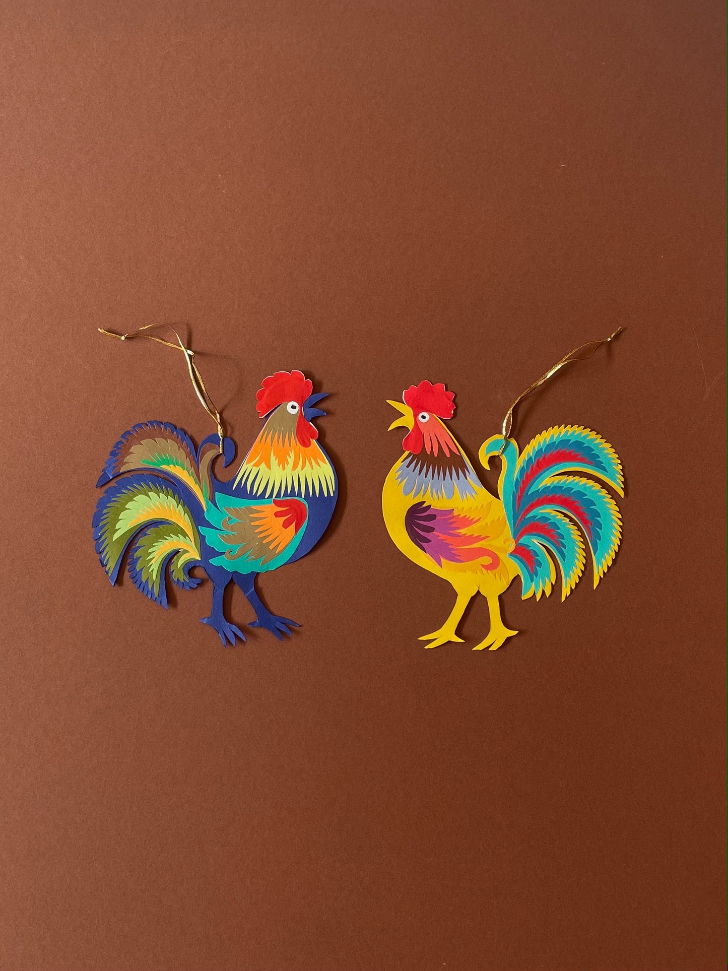 Cockerel Papercut Ornament by Miroslawa