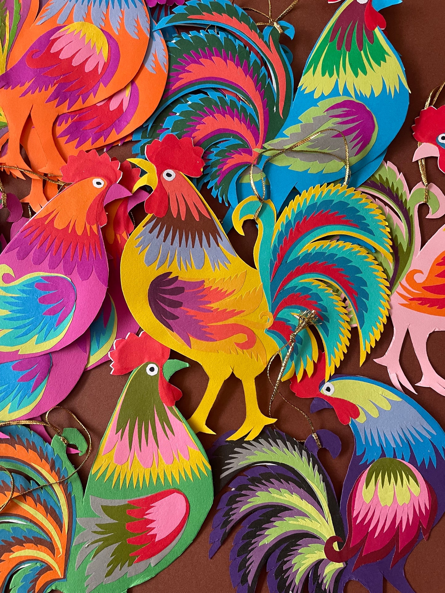 Cockerel Papercut Ornament by Miroslawa