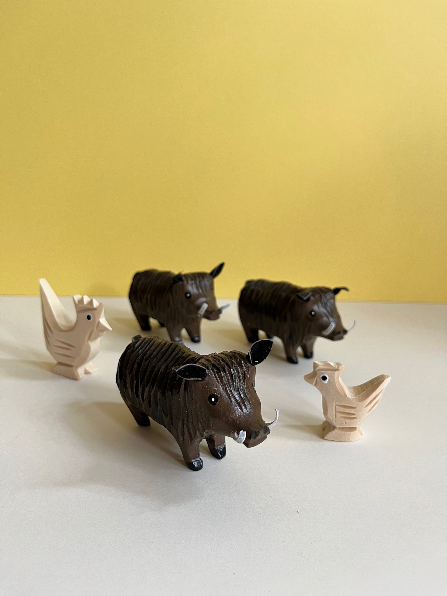 Hand Carved Wild Boar by Karol