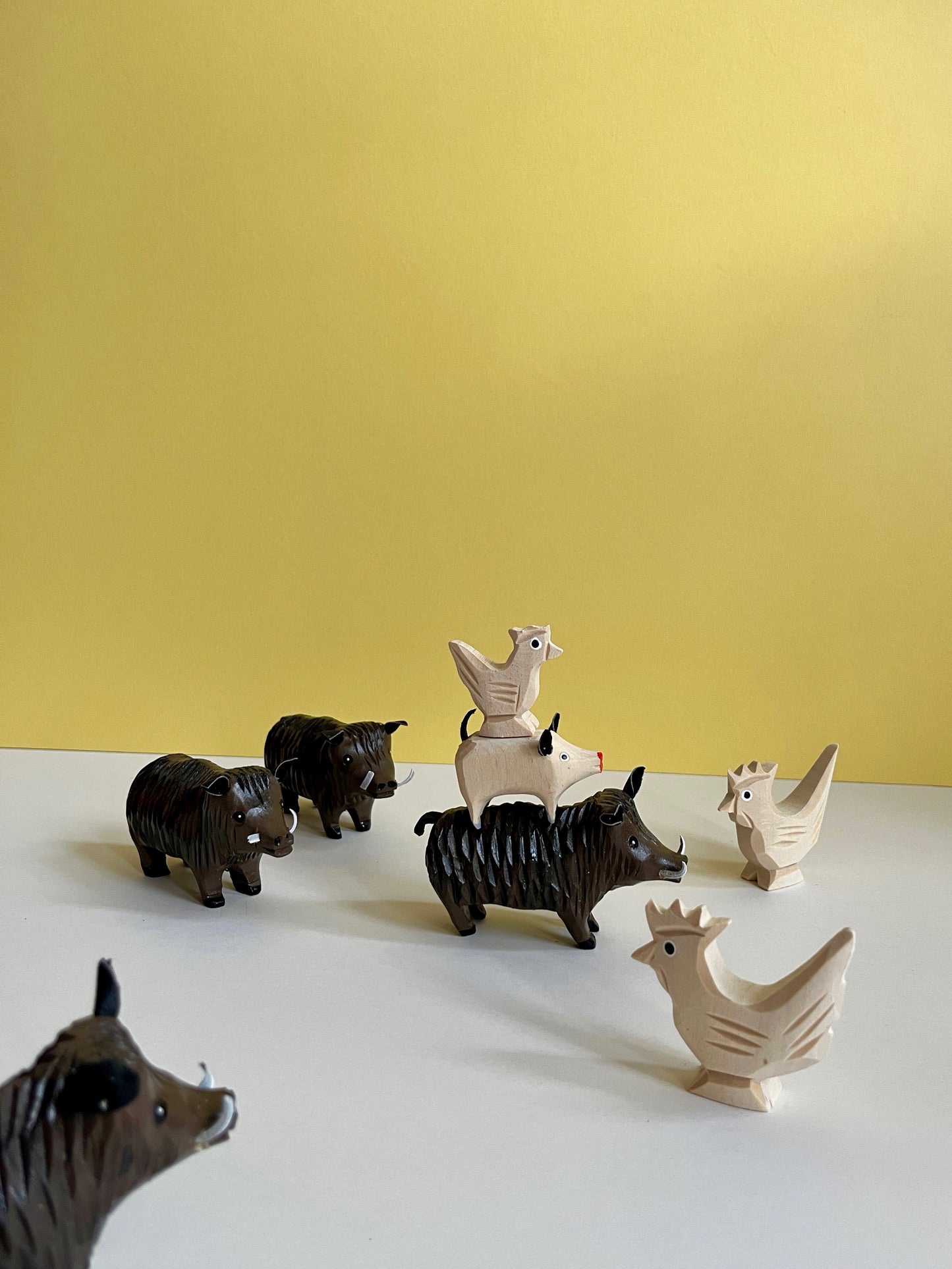 Hand Carved Wild Boar by Karol