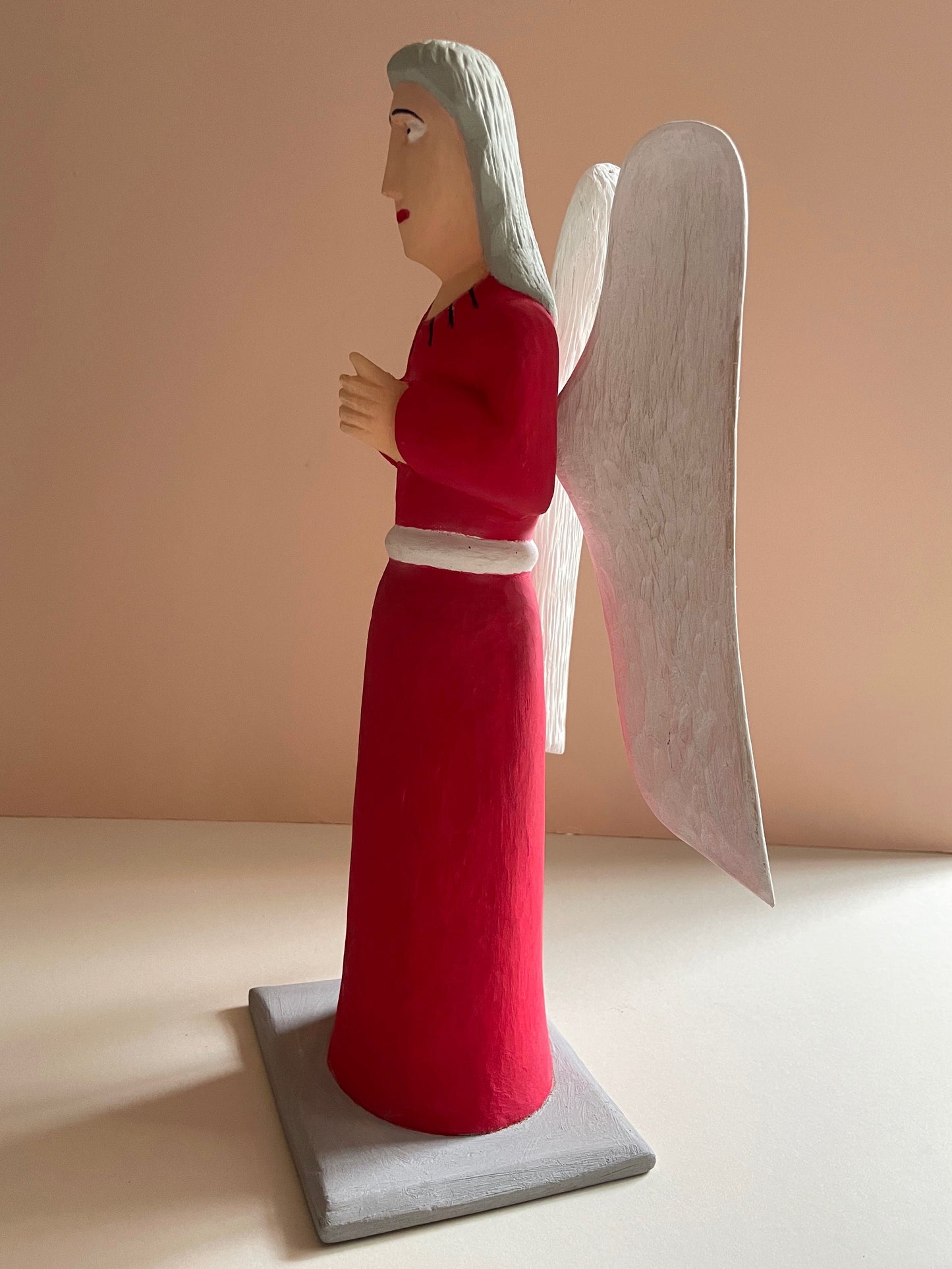Angel in Red Sculpture Large by Zenon