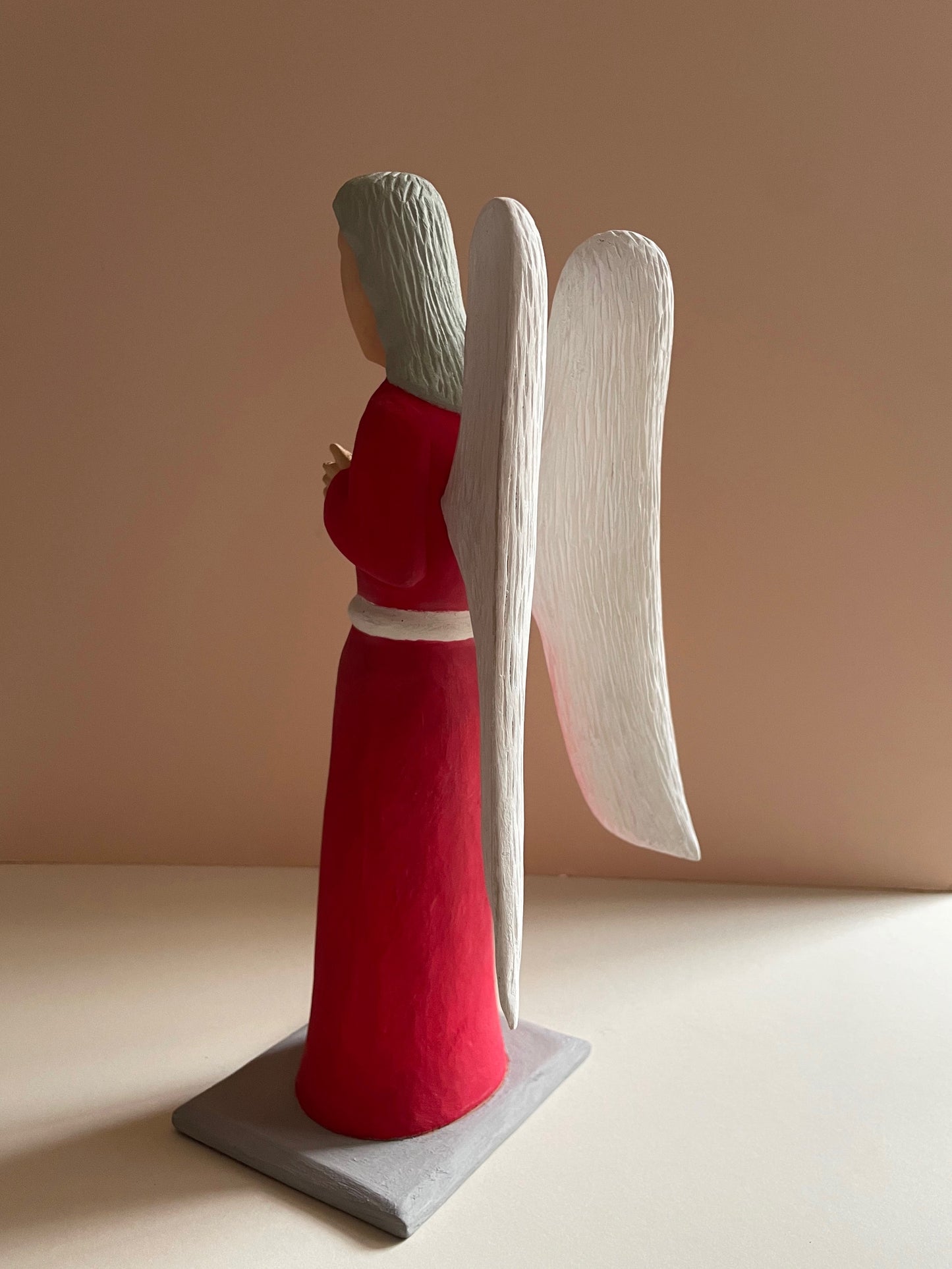 Angel in Red Sculpture Large by Zenon