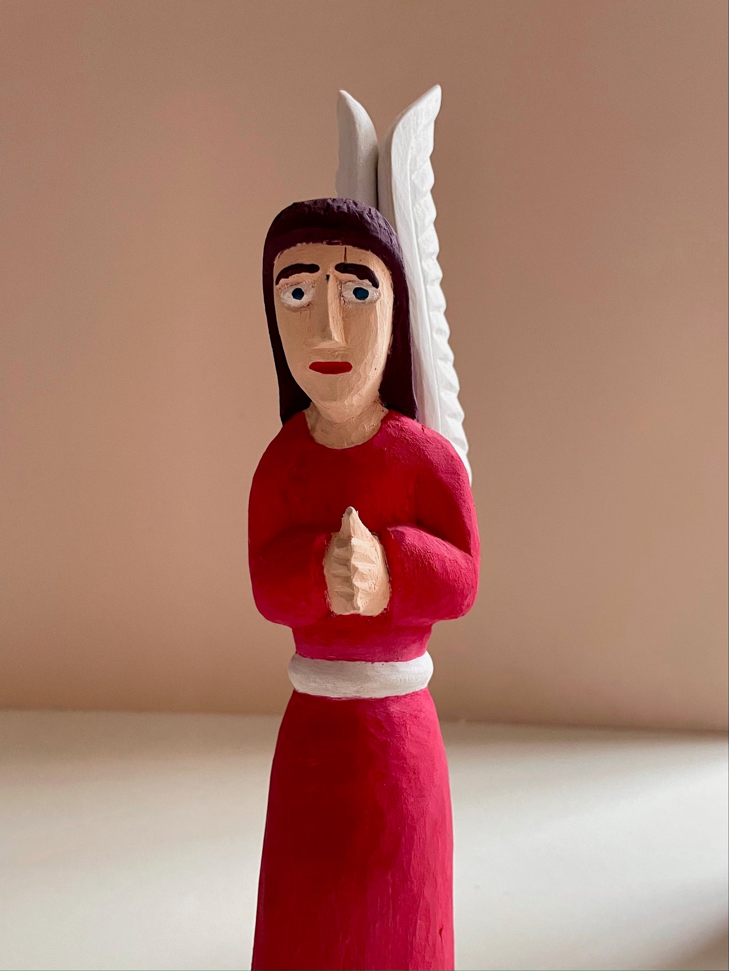 Angel in Red Sculpture by Zenon