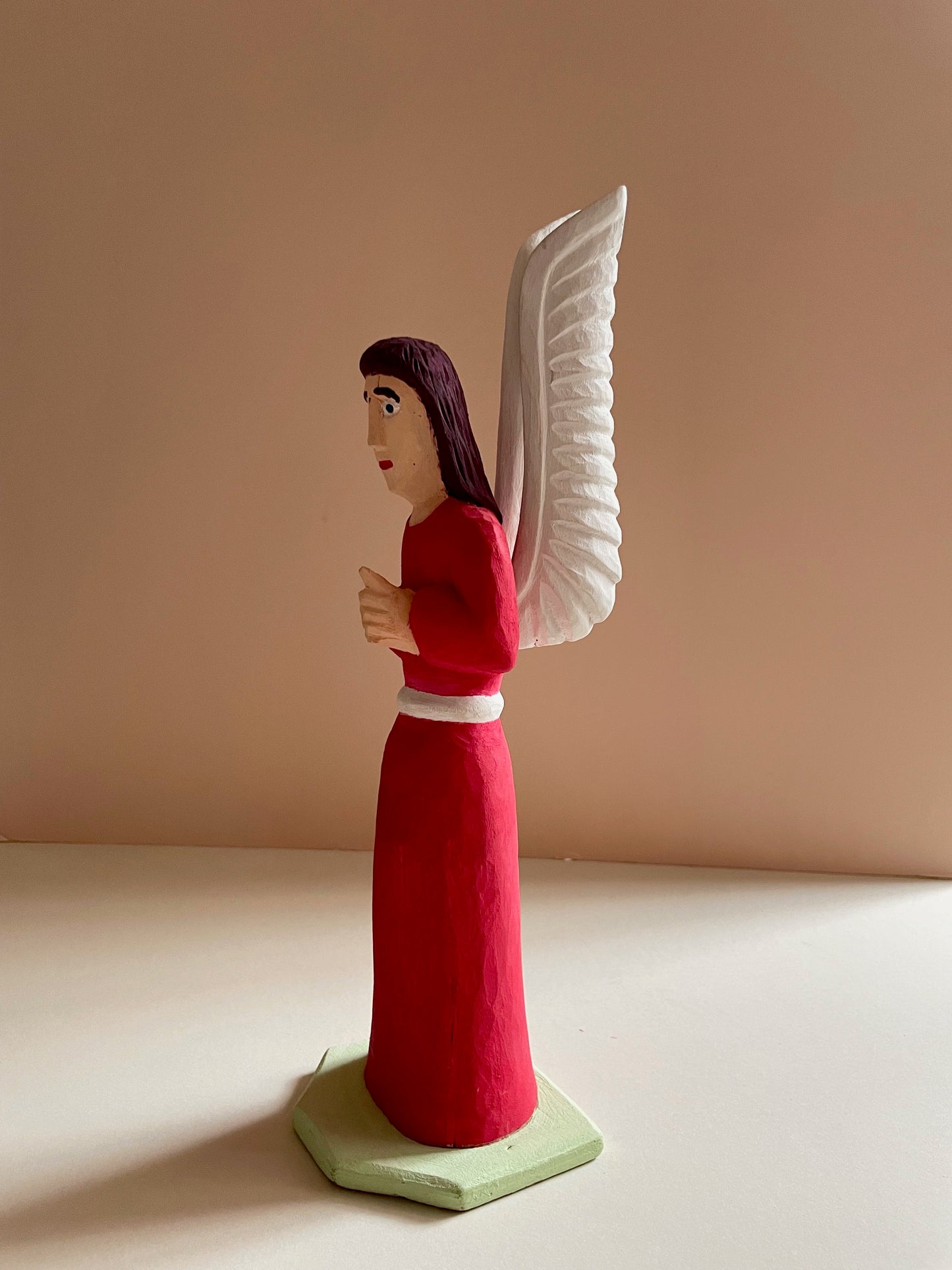 Angel in Red Sculpture by Zenon