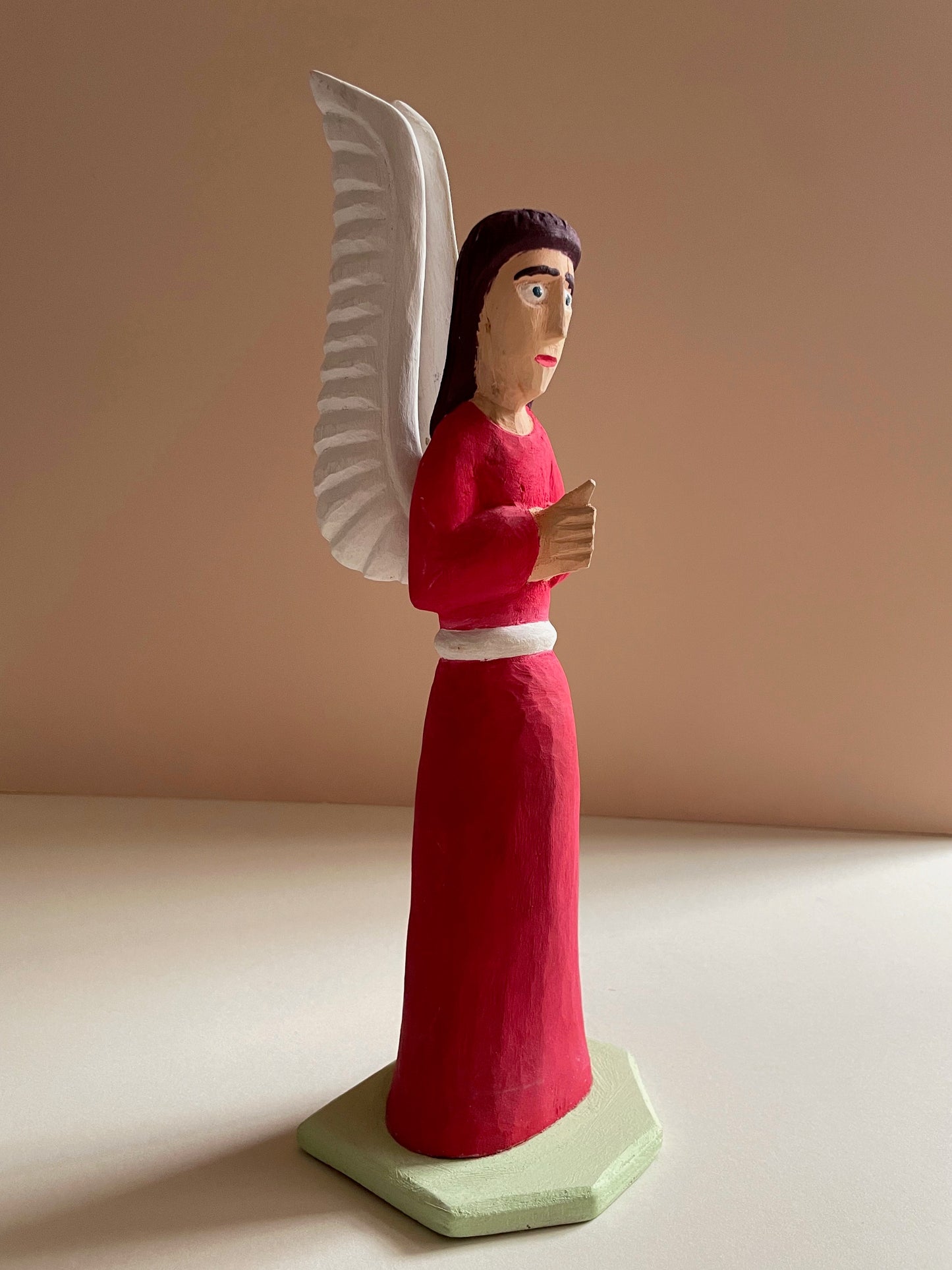 Angel in Red Sculpture by Zenon