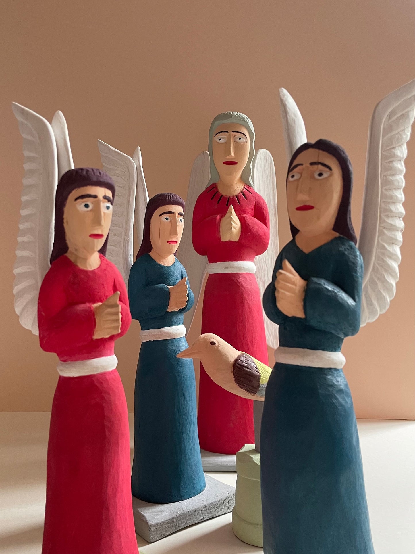 Angel in Blue (With a Fringe) Sculpture by Zenon
