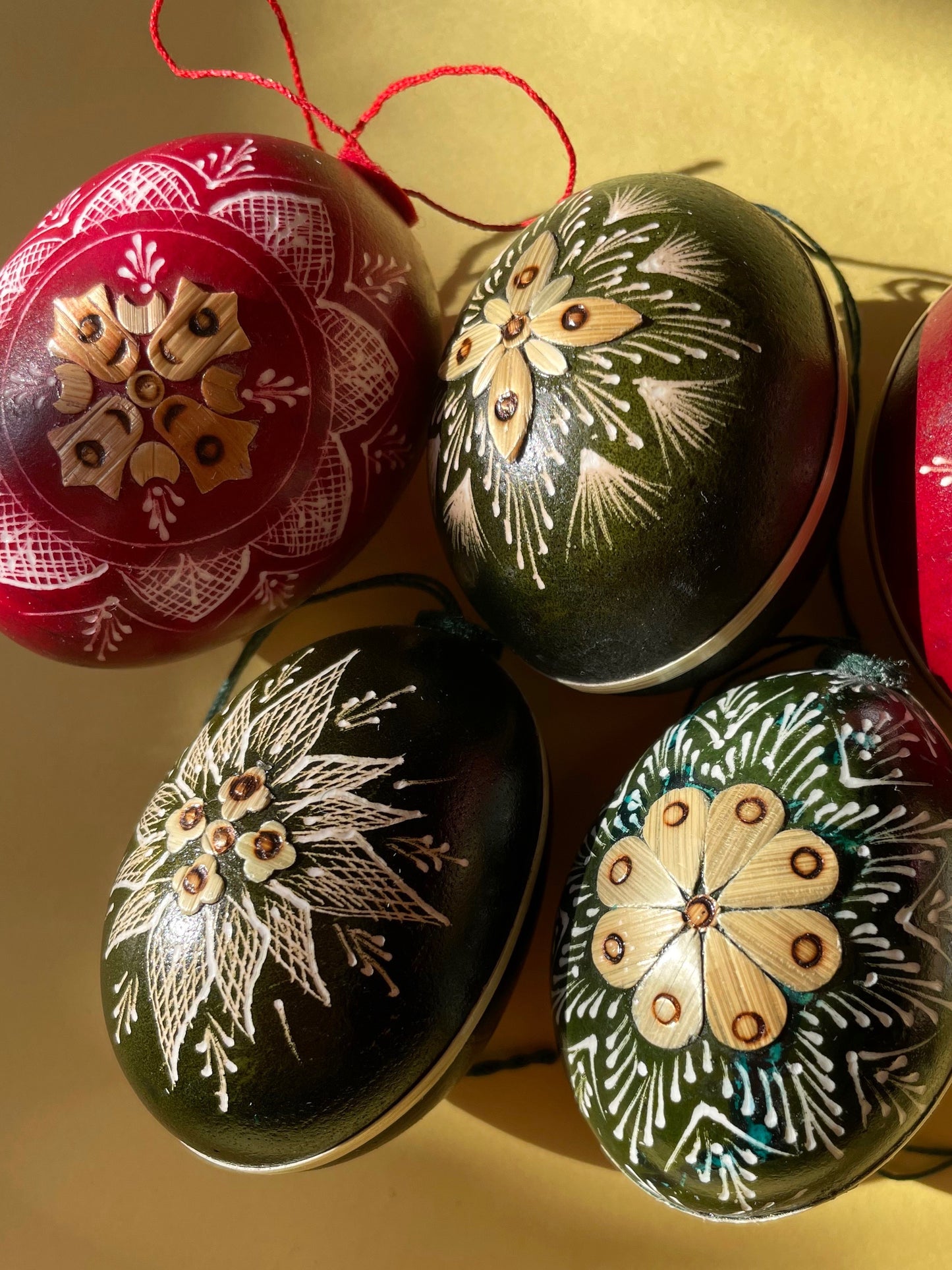Hungarian Easter Eggs with Straw