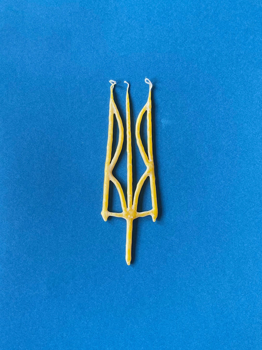 Trident Beeswax Candle by Iryna