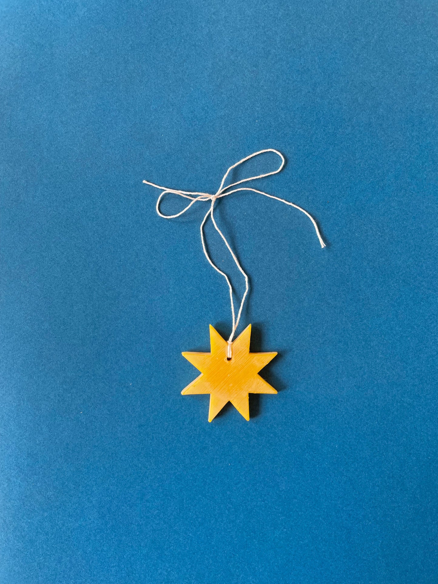Star Beeswax Hanging Ornament by Iryna