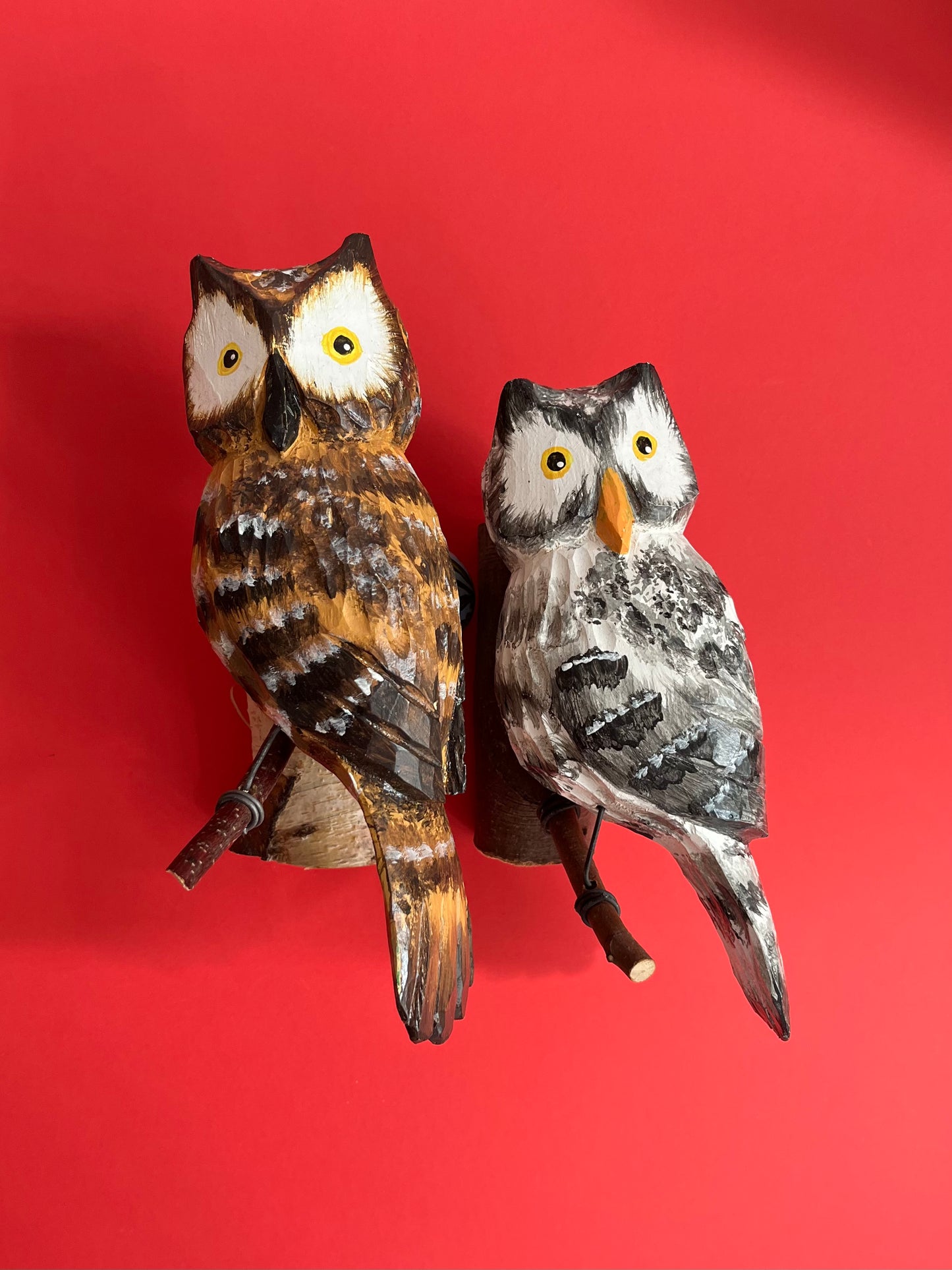 Wooden Owl in Brown by Bogumila