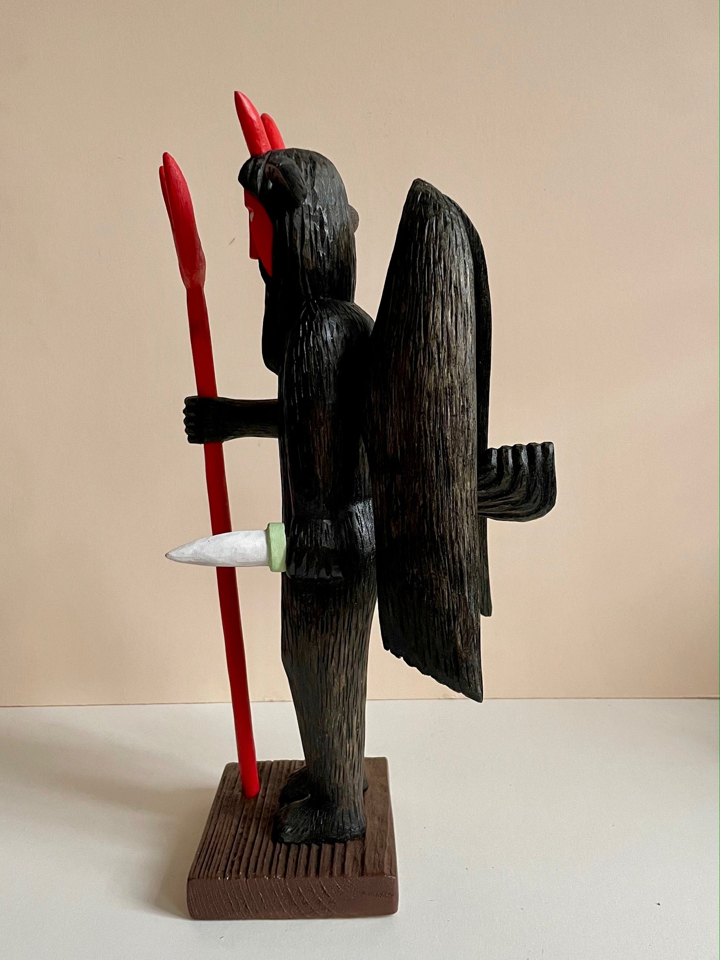 Devil with a Red Pitchfork Sculpture by Zenon