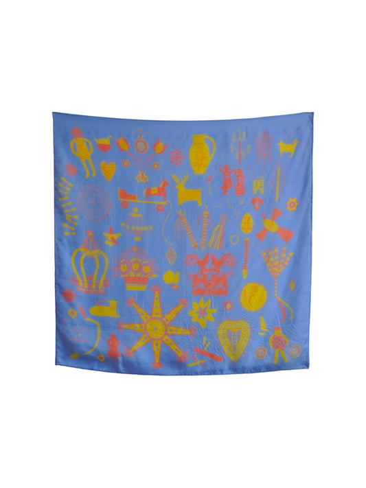 Folka Scarf in Blue by Caitlin Hinshelwood