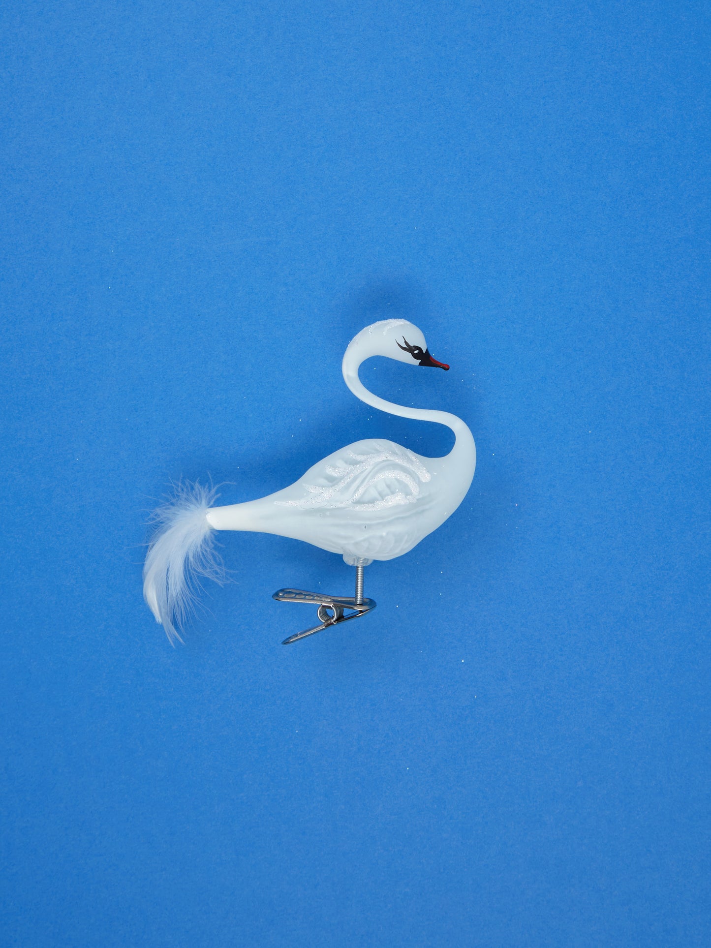 Swan Clip On Christmas Ornament