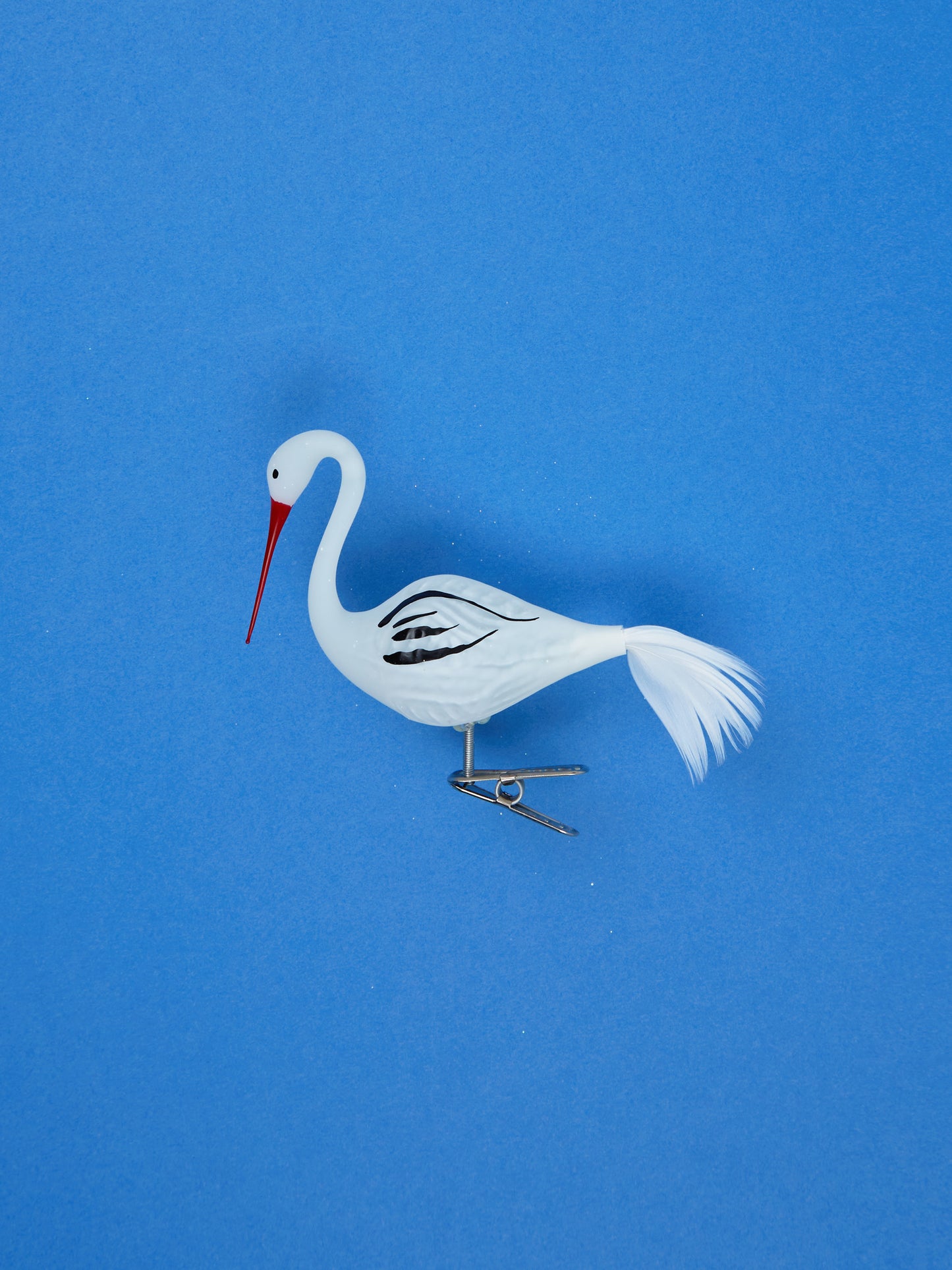 Stork Clip On Christmas Ornament