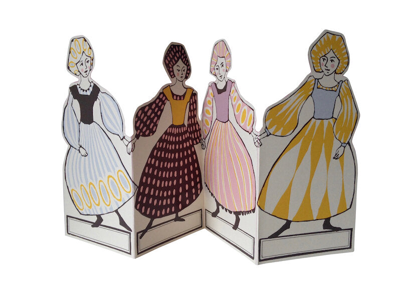 Ballerinas Concertina Card by Cambridge Imprint