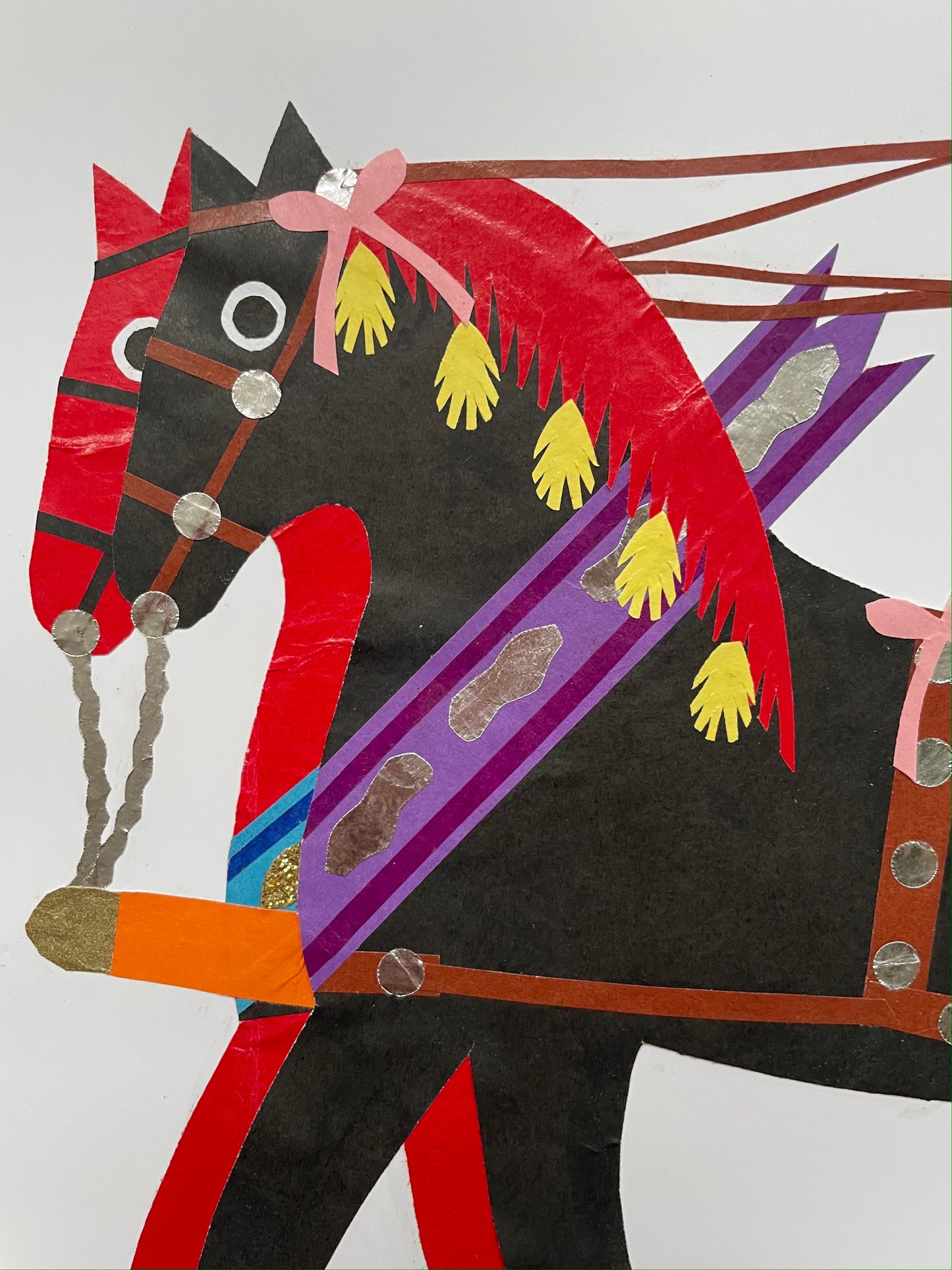 Collecting Hay Bales Papercut by Maria