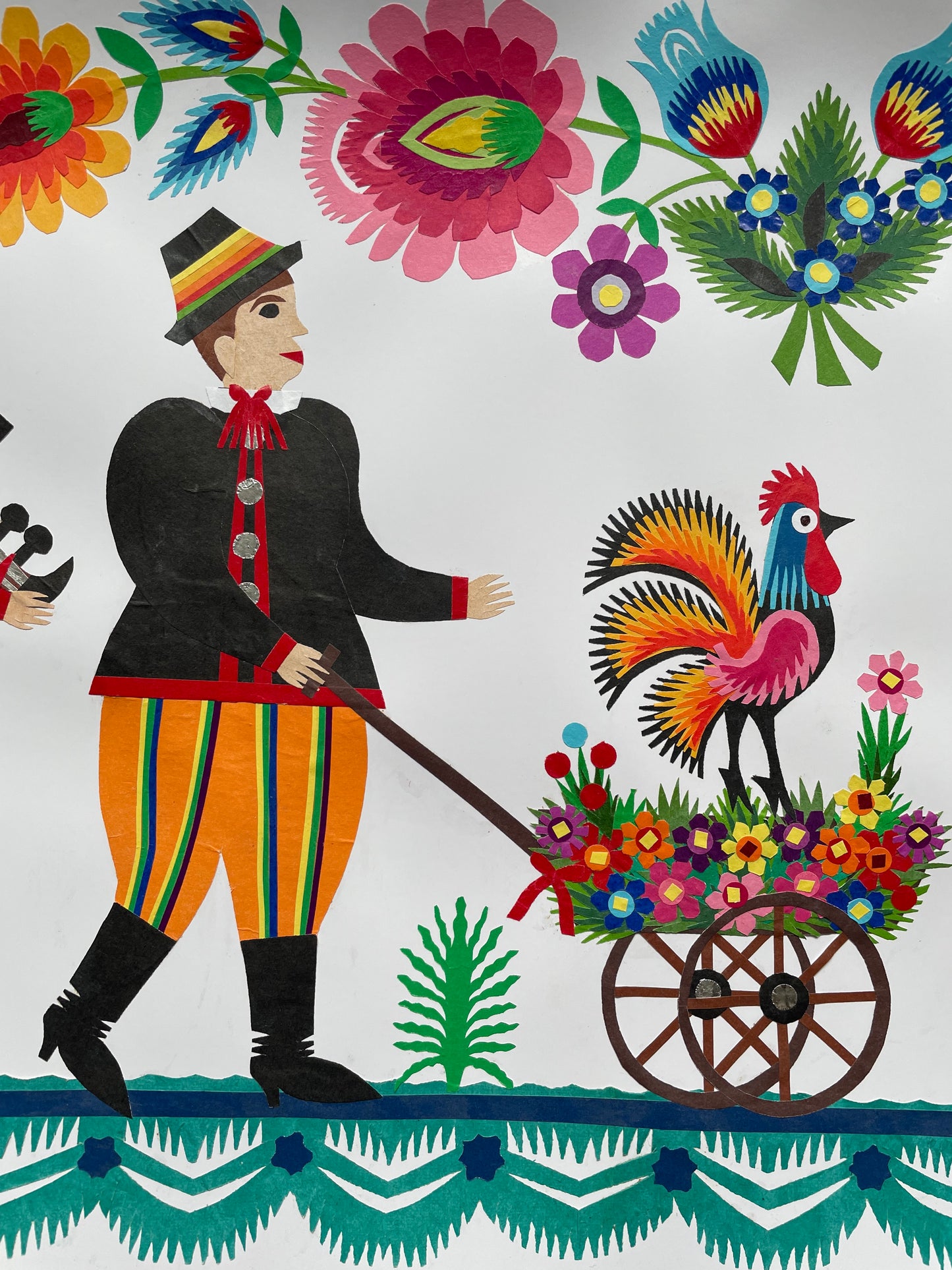 Kurek Dyngusowy / Dyngus Cockerel Papercut by Maria