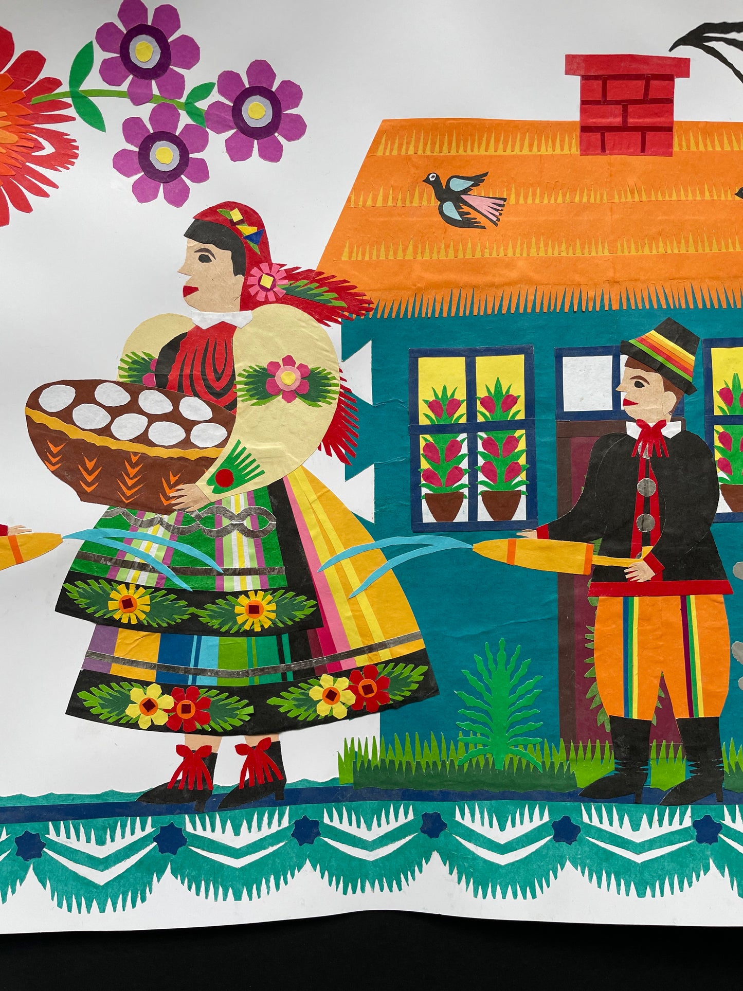 Kurek Dyngusowy / Dyngus Cockerel Papercut by Maria