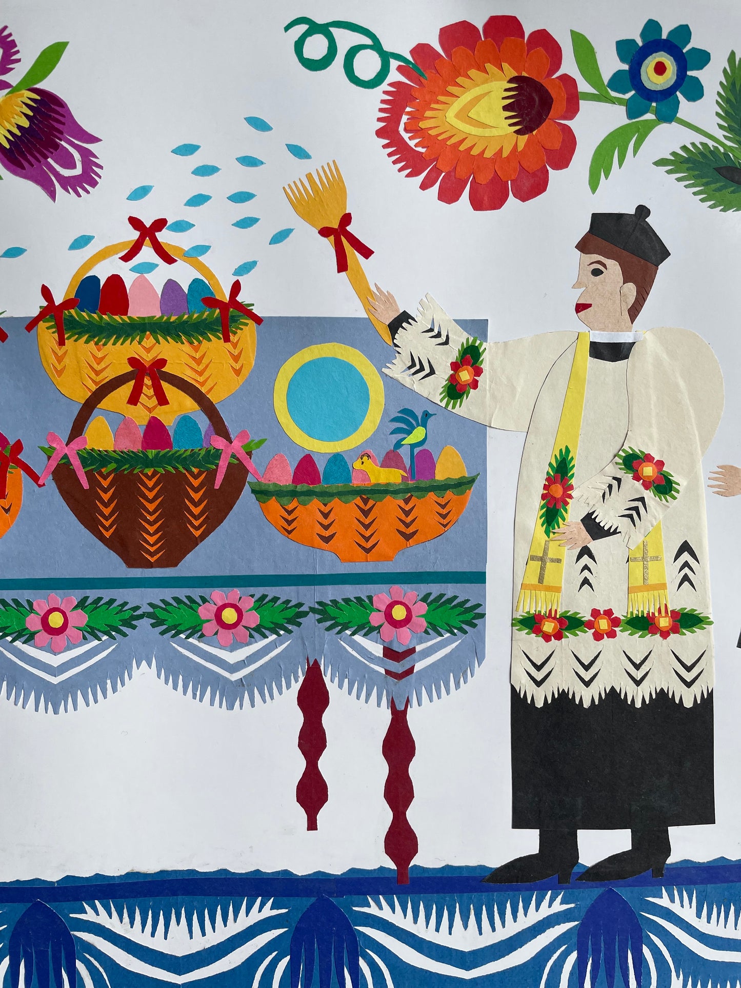Blessing Easter Baskets Papercut by Maria