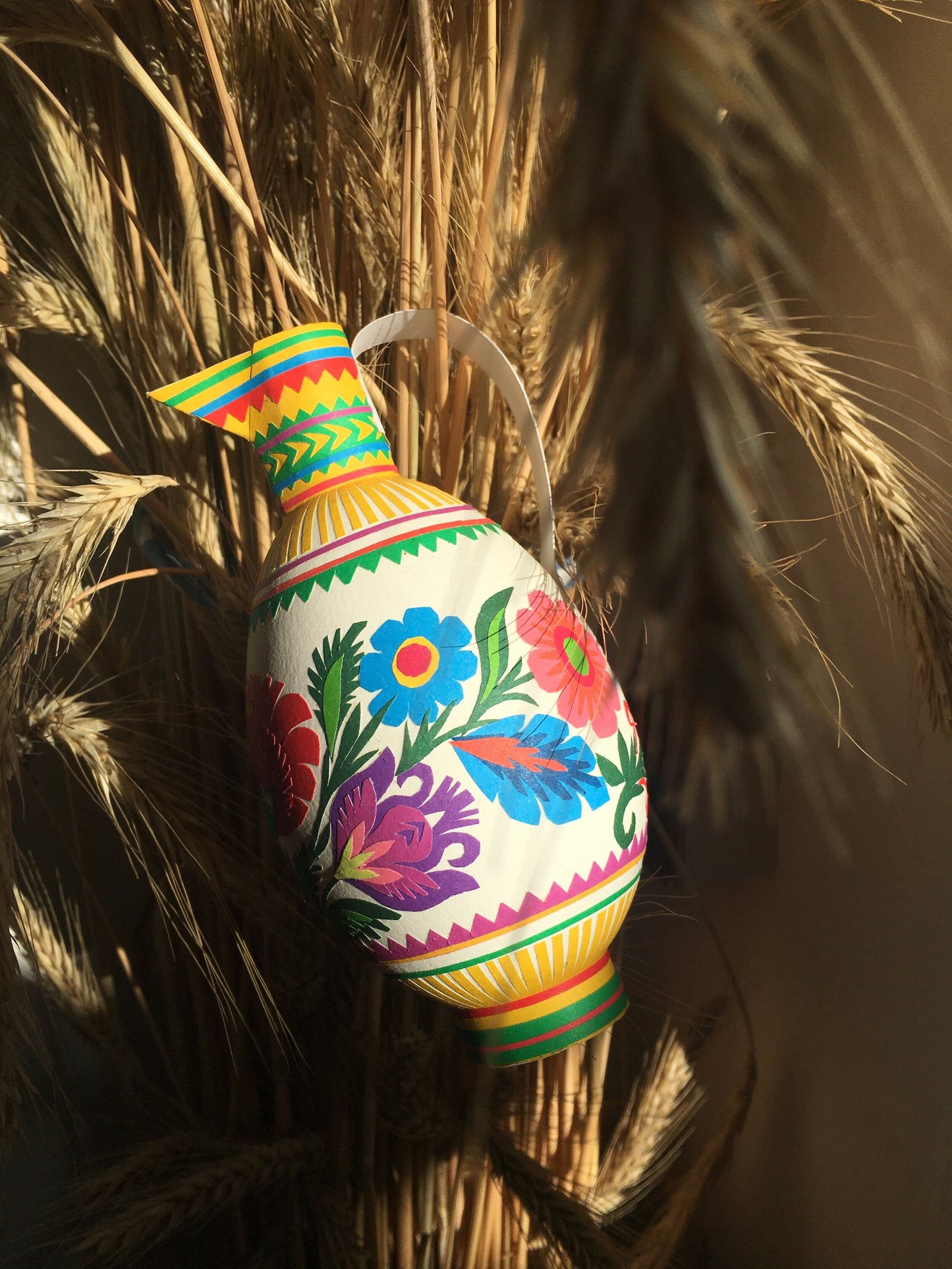 Pisanki Paper Cut Jug by Miroslawa