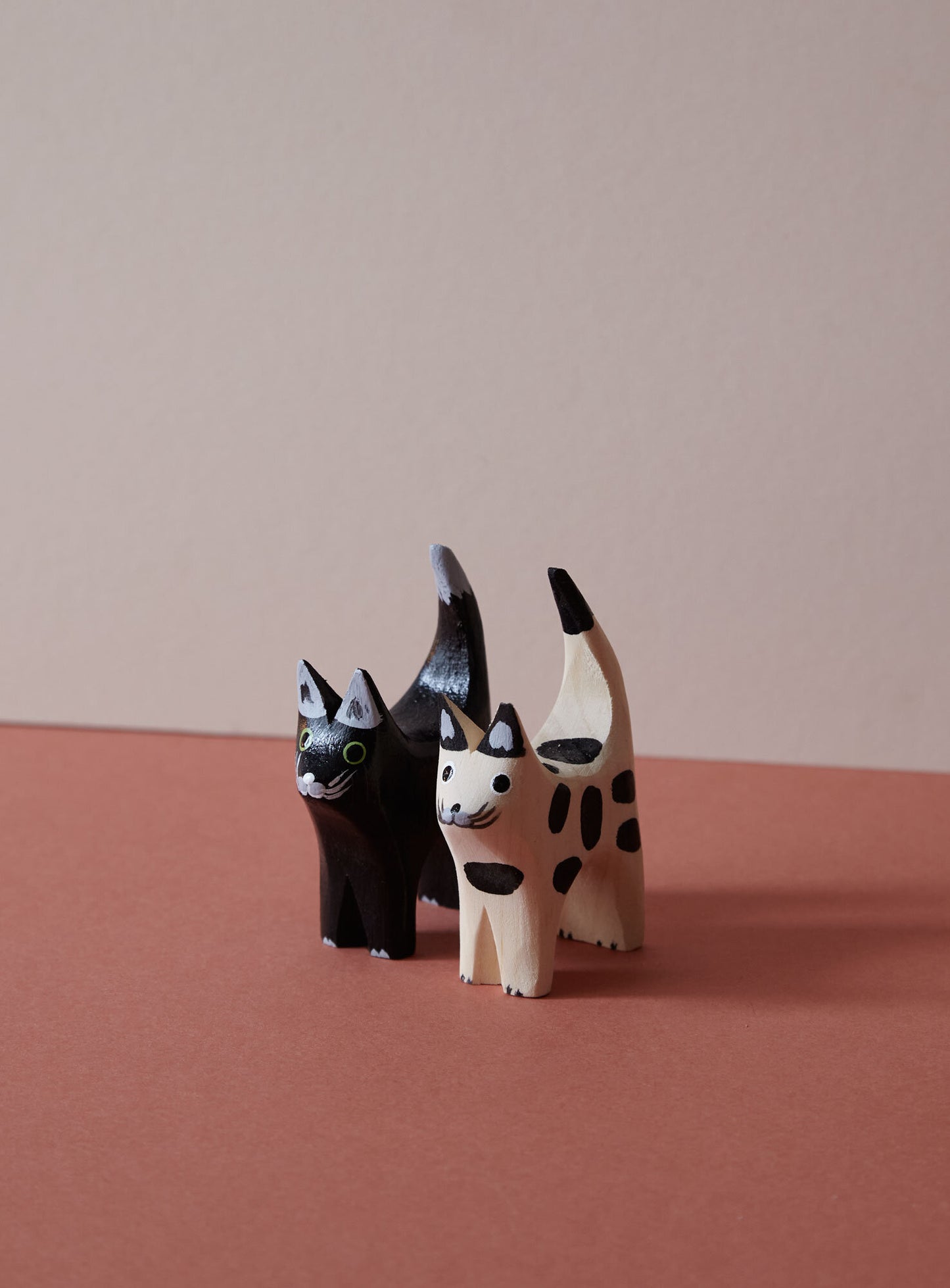 Hand Carved Wooden Cat