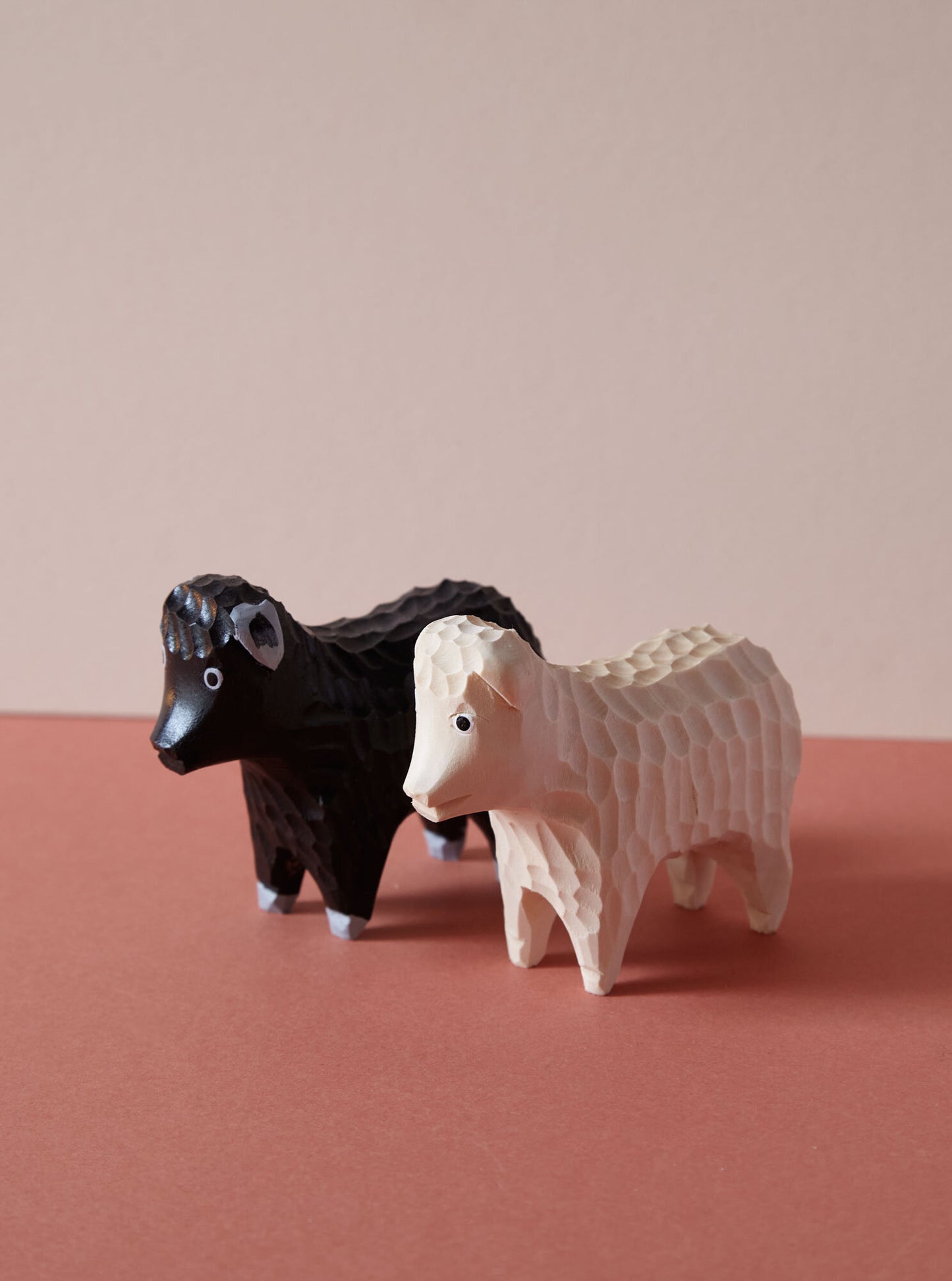 Hand Carved Wooden Sheep