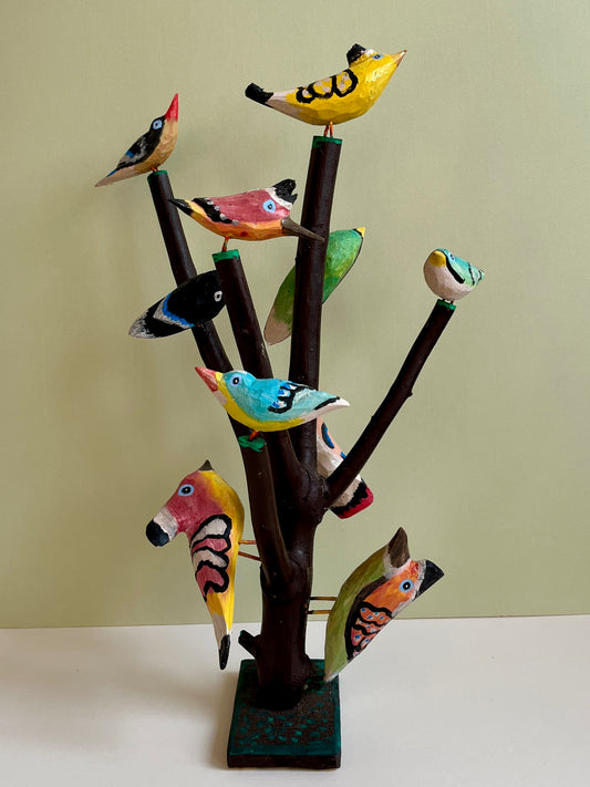 Wooden Tree with Birds by Eugeniusz