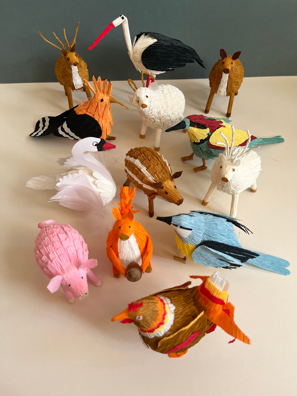 Eggshell and Paper Animal Ornament