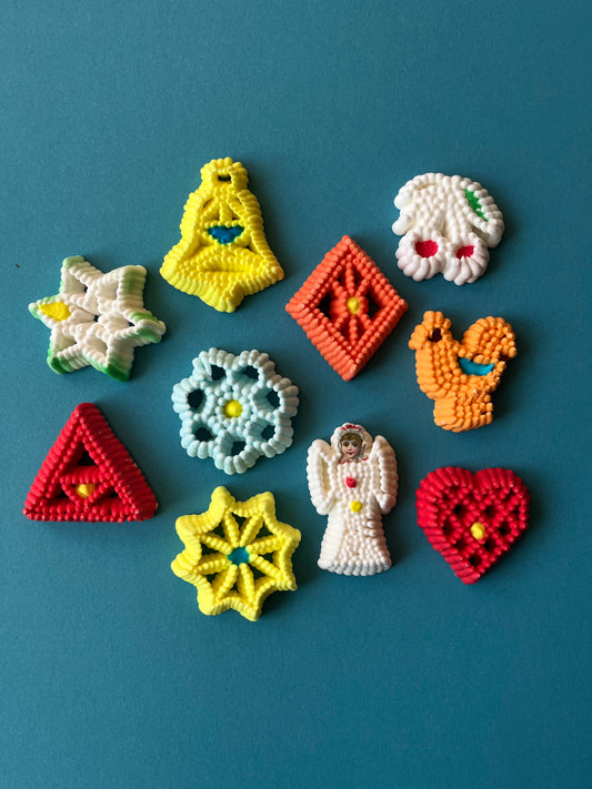Sugar Biscuits Traditional Ornaments set of 5