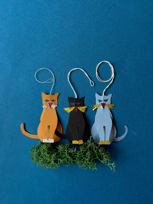 Paper Cat Ornament