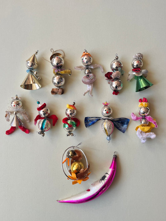 Vintage Glass and Pipe Cleaner Ornament