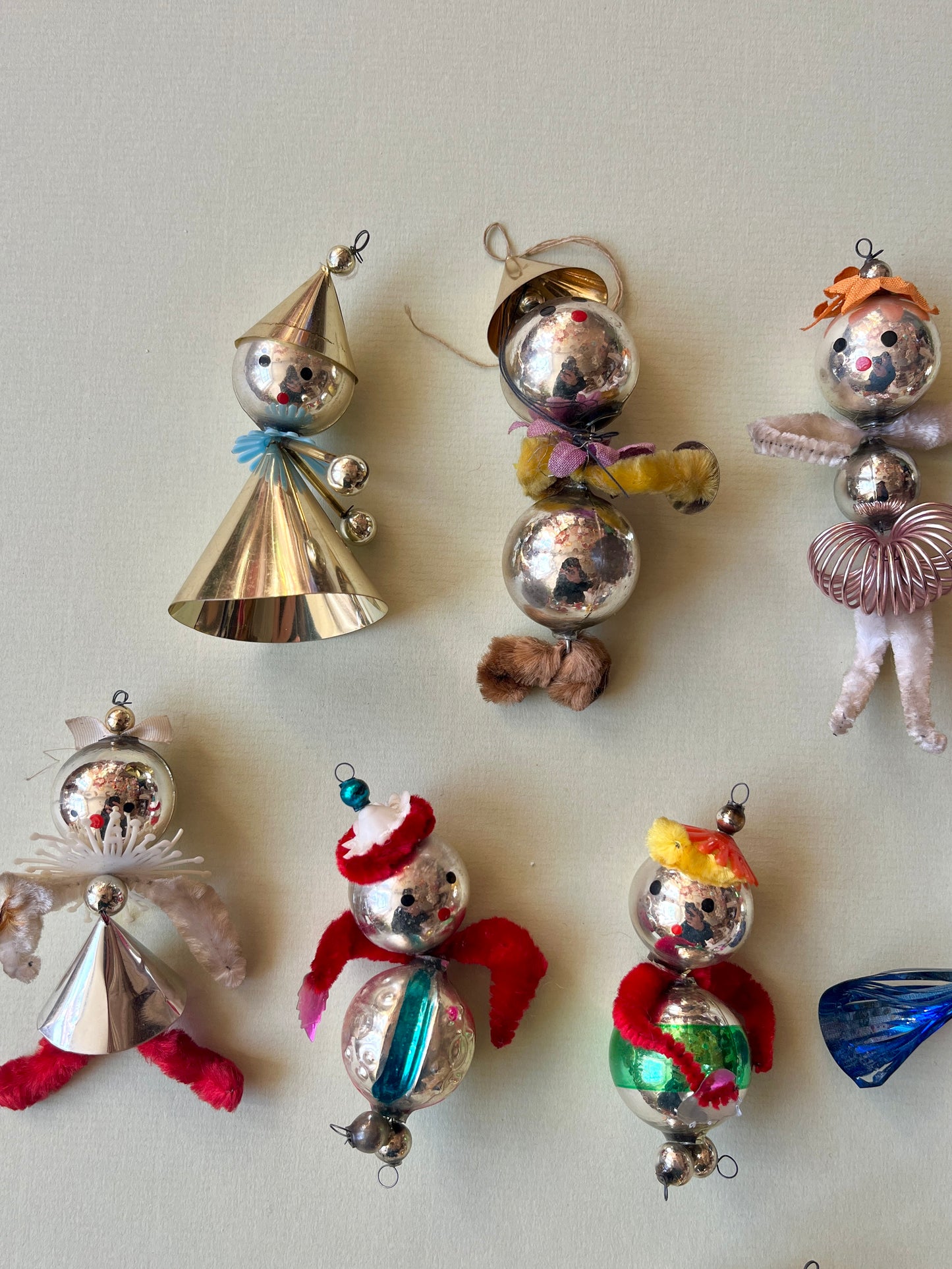 Vintage Glass and Pipe Cleaner Ornament