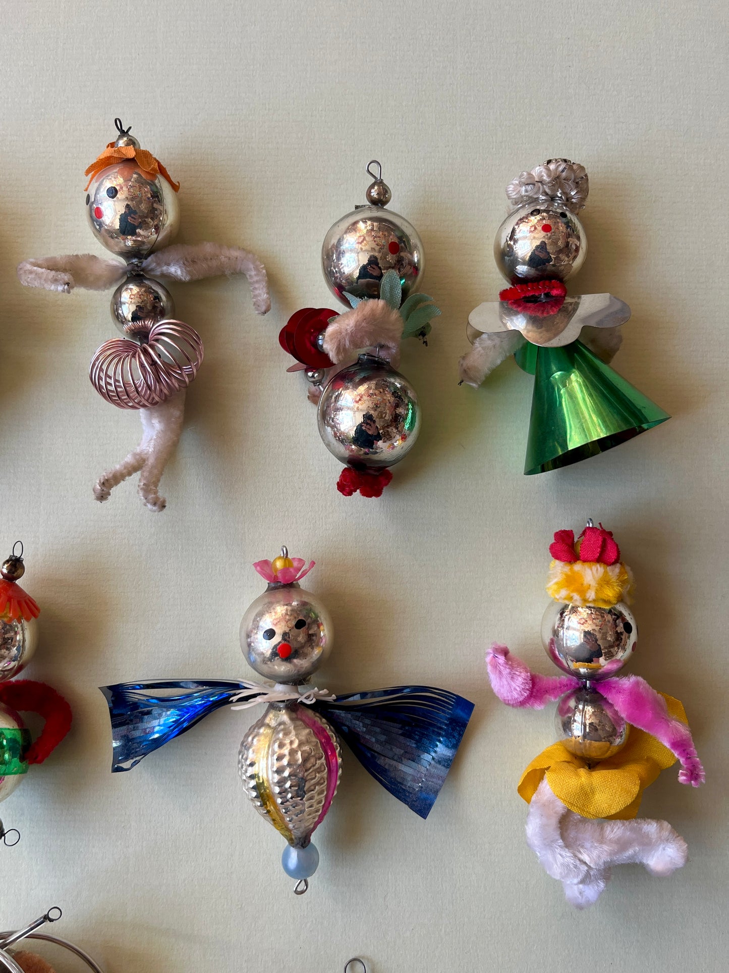 Vintage Glass and Pipe Cleaner Ornament