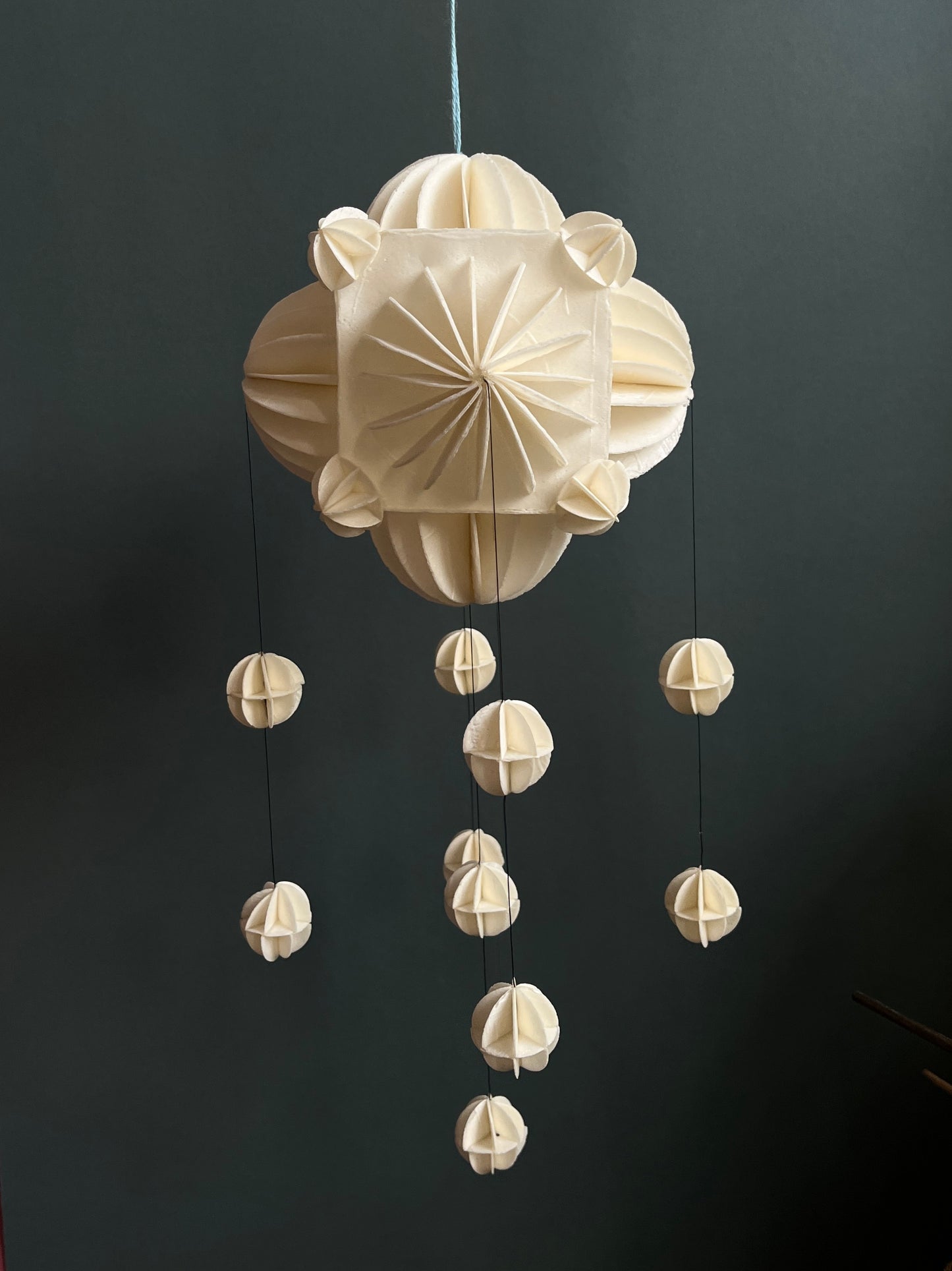 Wafer Geometric Ornament in White