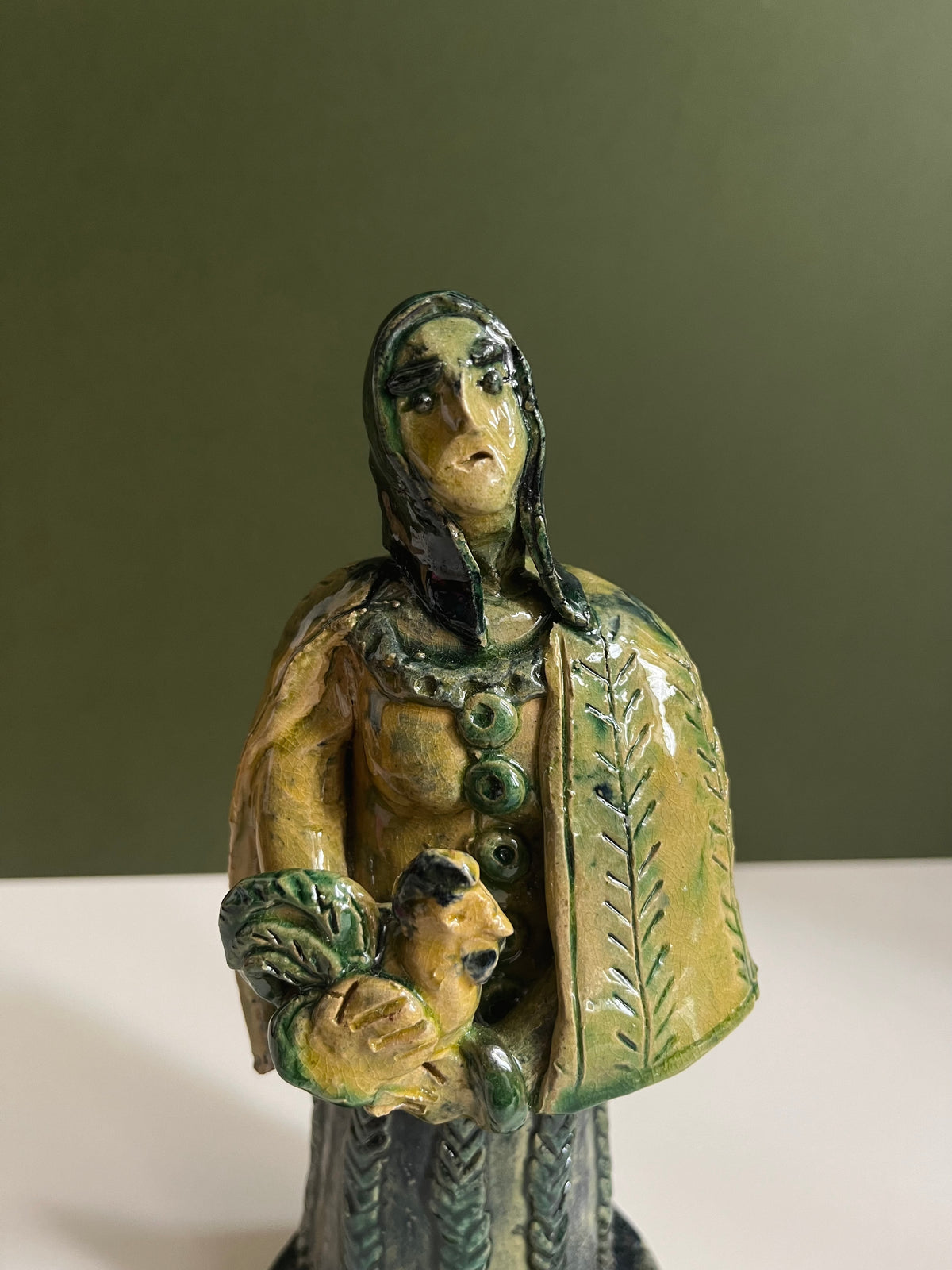 Ceramic Woman with Chicken by Radoslaw