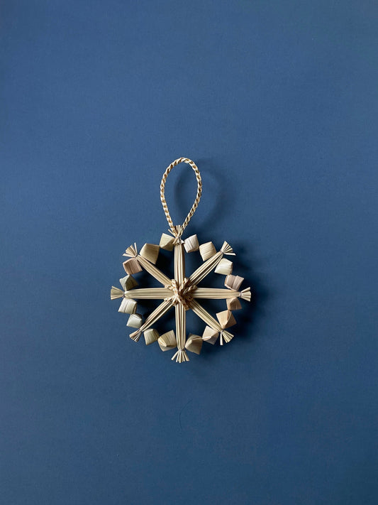 Snowflake Straw Ornament by Anna