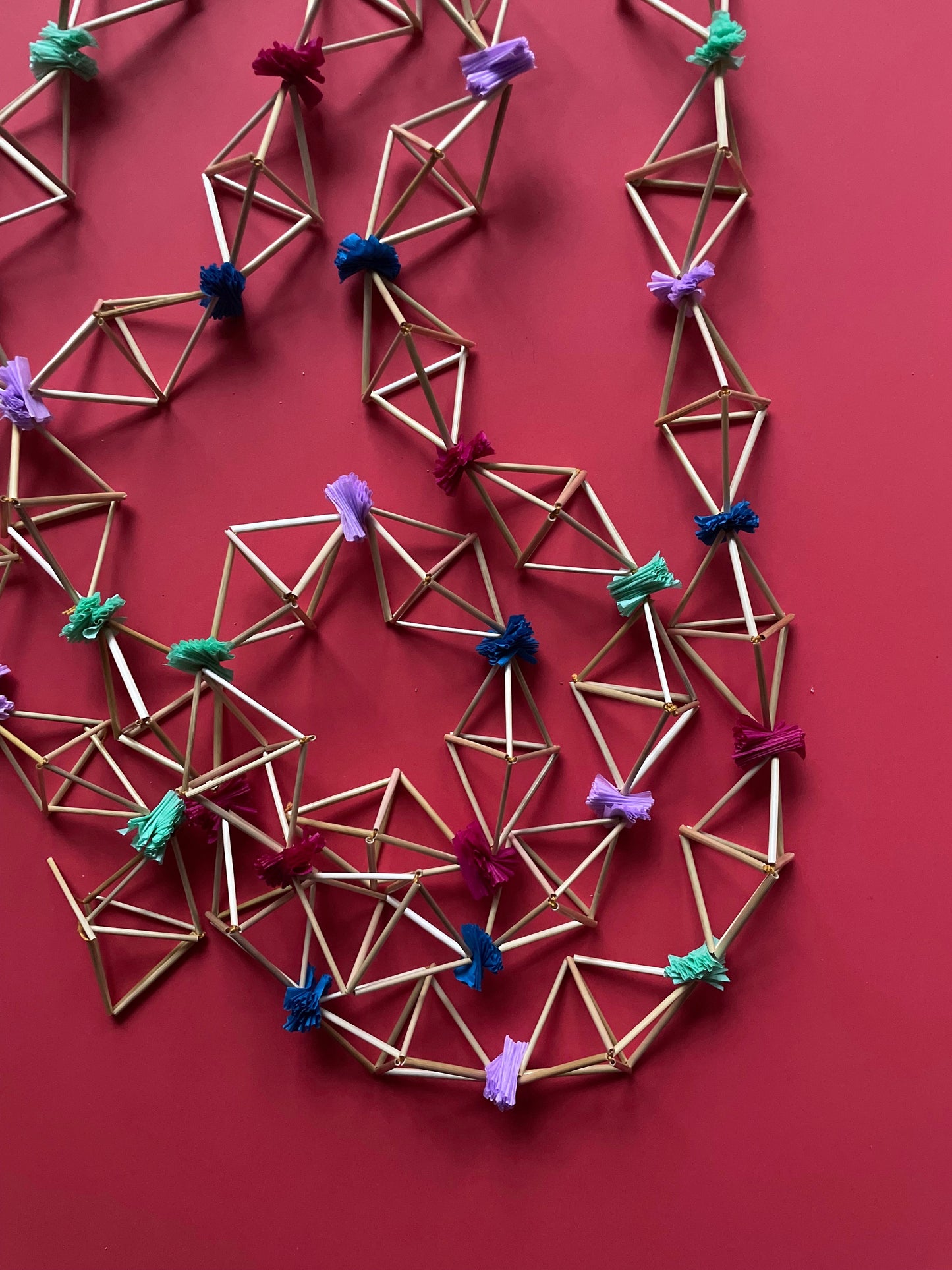 Geometric Straw & Paper Garland by Jolanta