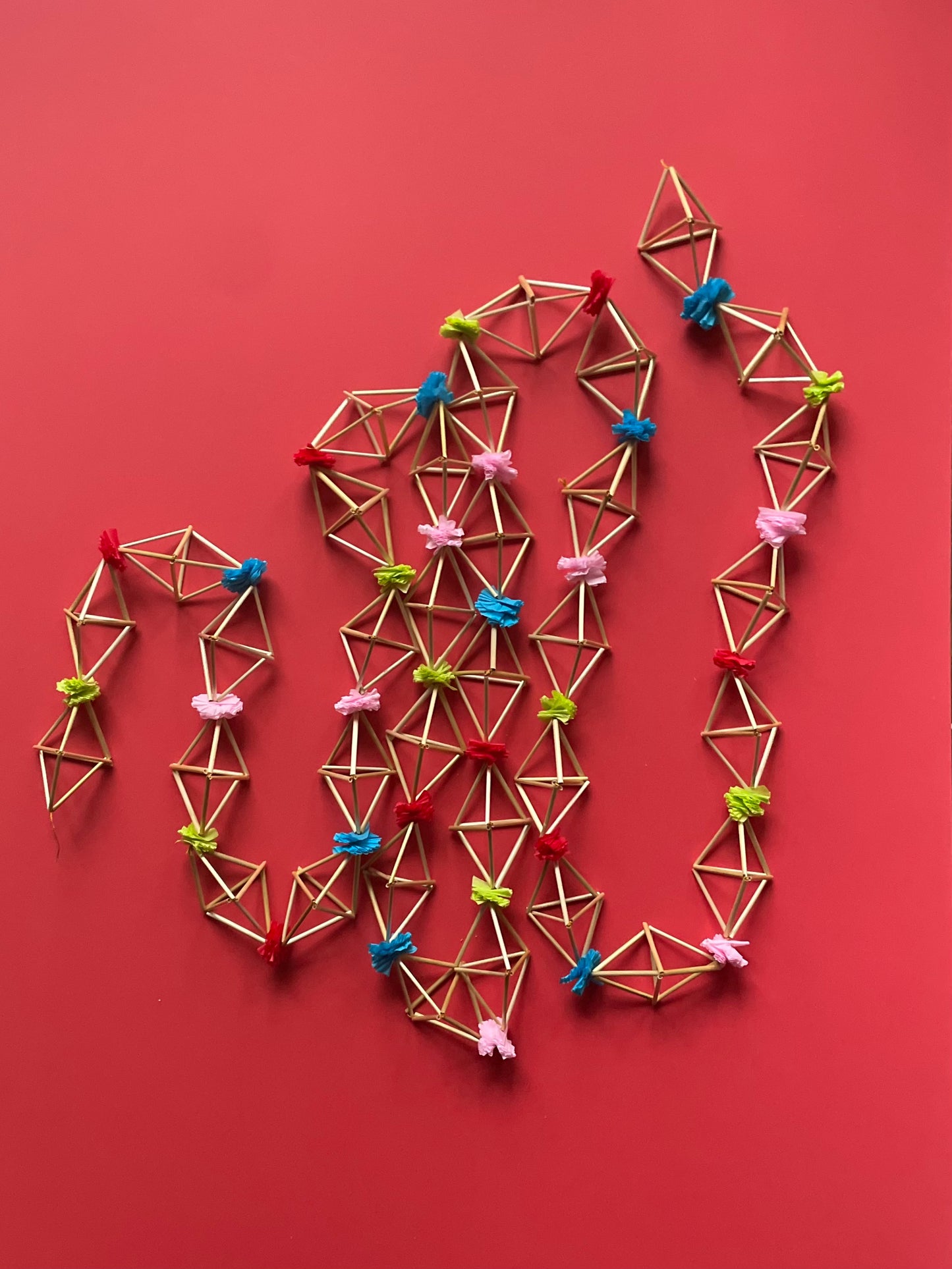 Geometric Straw & Paper Garland by Jolanta