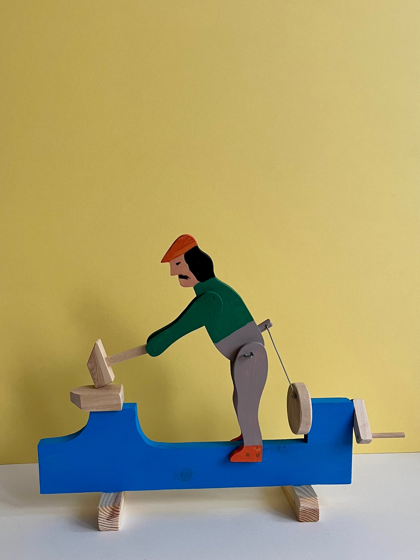 Blacksmith at Work Kinetic Wooden Toy