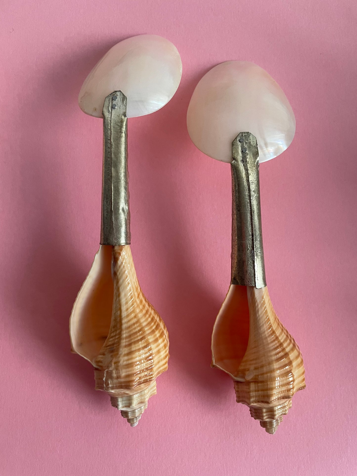 Mother of Pearl and Brown Shell Handcrafted Spoon