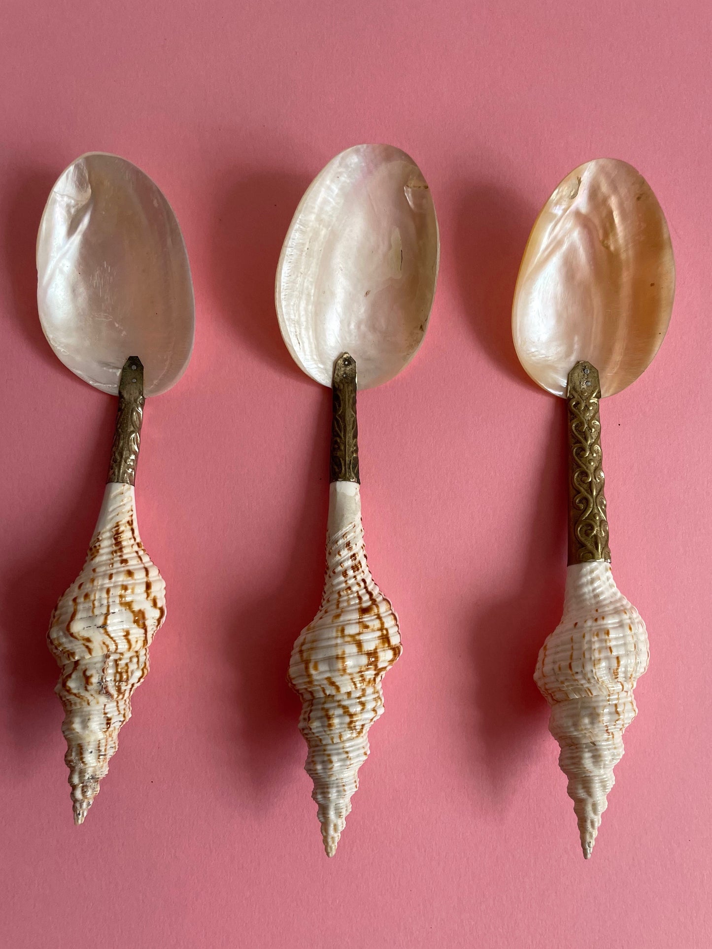 Mother of Pearl and White Shell Handcrafted Spoon