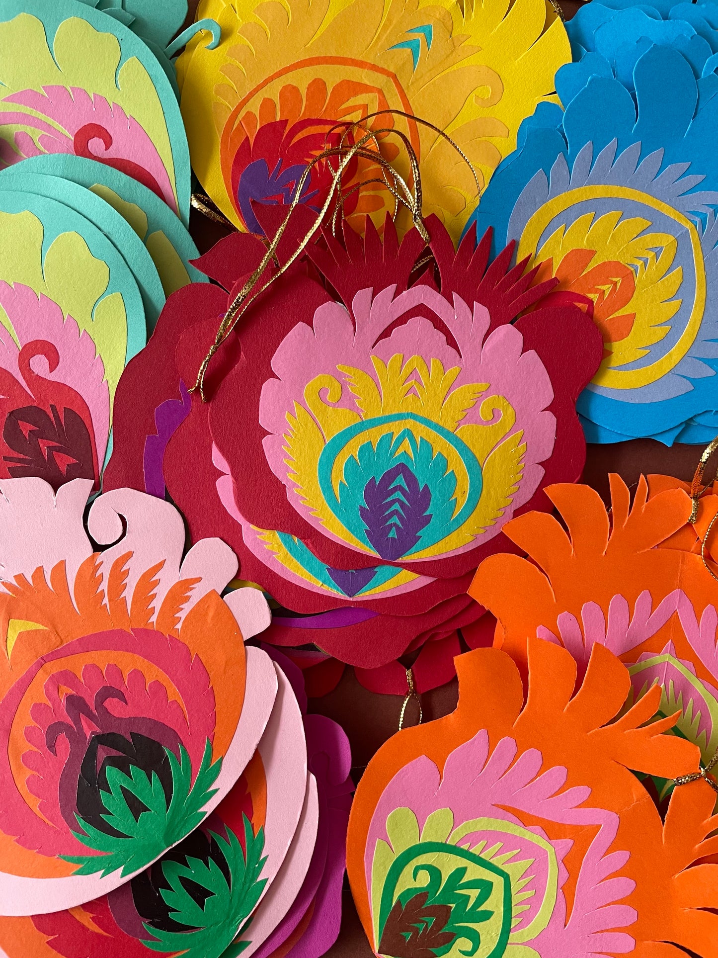 Flower Papercut Ornament by Miroslawa