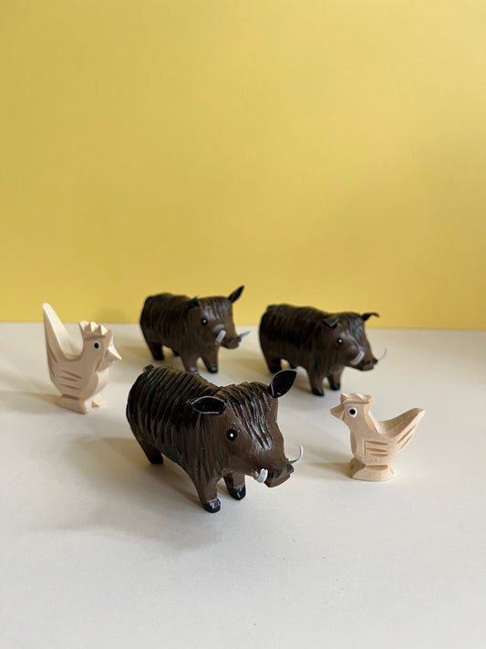 Hand Carved Wild Boar by Karol