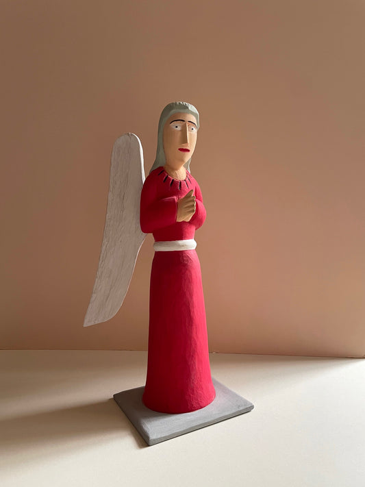 Angel in Red Sculpture Large by Zenon