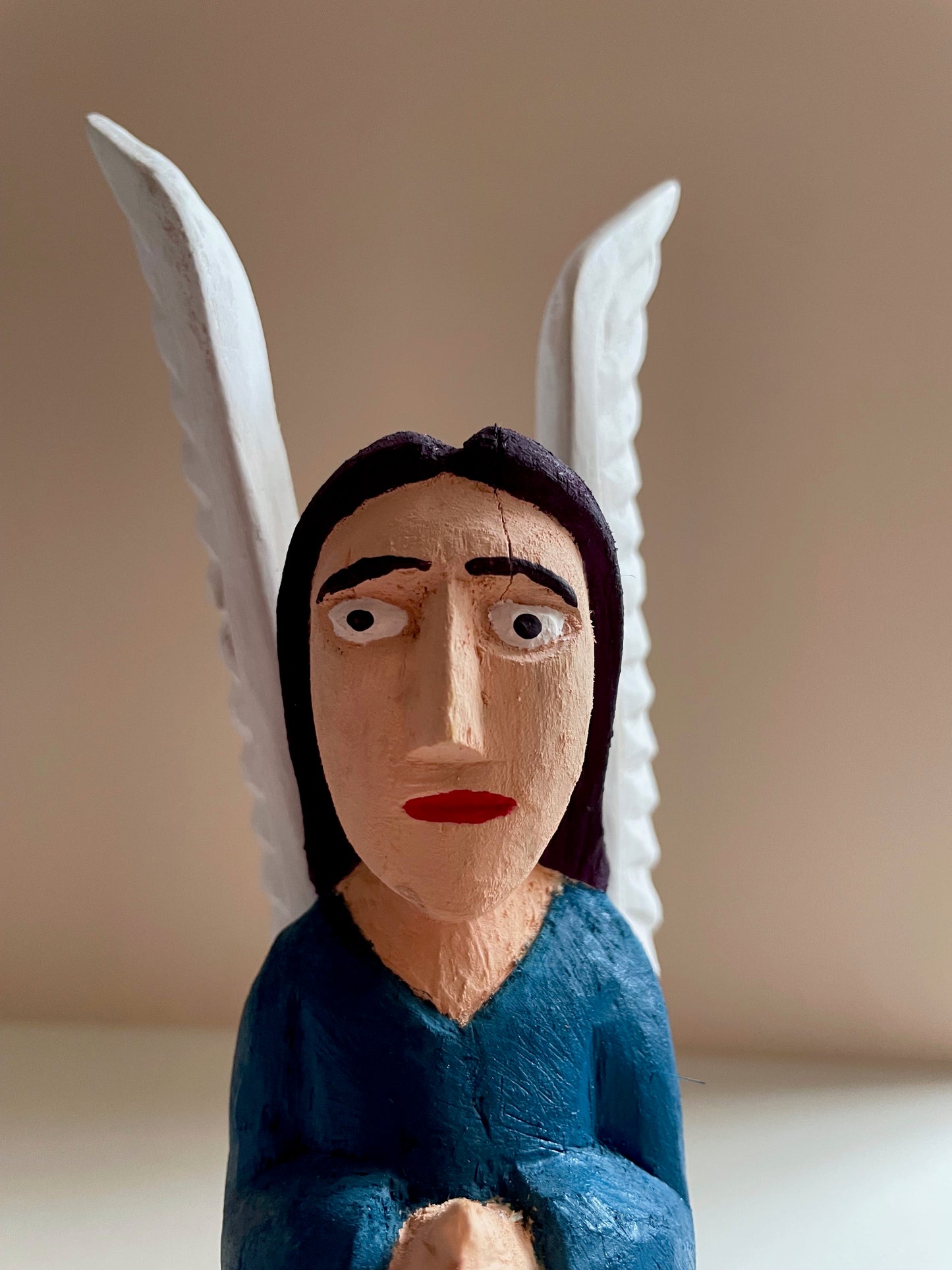 Angel in Blue Sculpture by Zenon